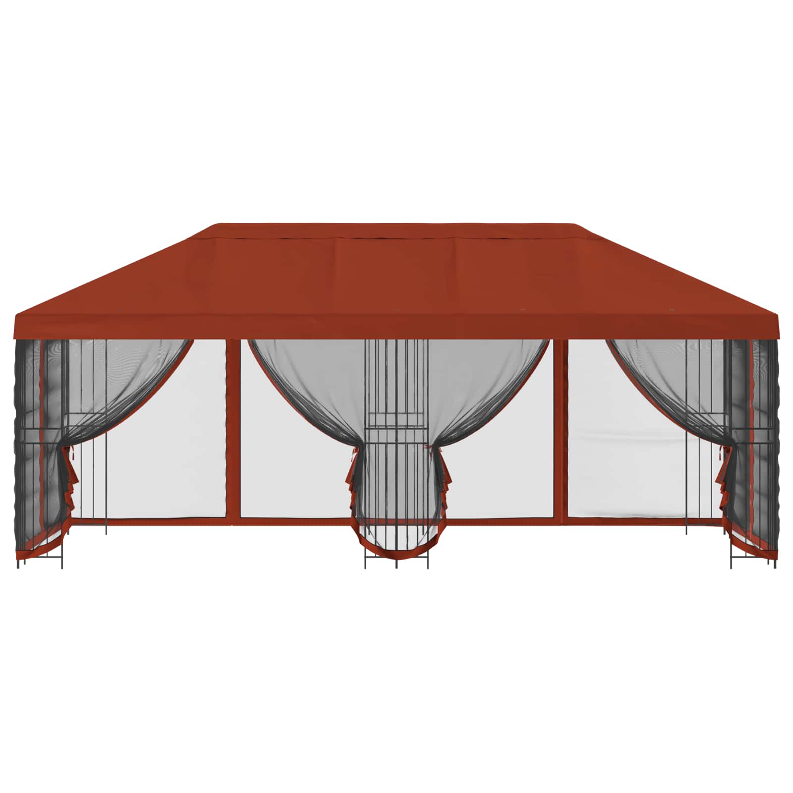 Gazebo con pareti laterali 6 x 3 m Terracotta