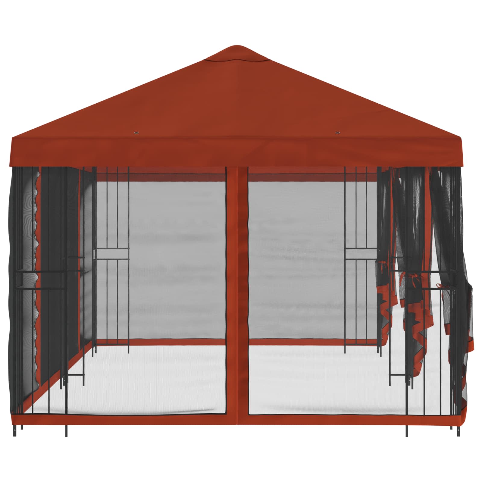 Gazebo con pareti laterali 6 x 3 m Terracotta