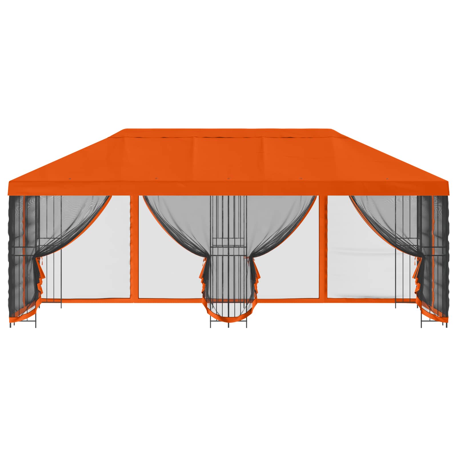 Gazebo con pareti laterali 6 x 3 m Arancione