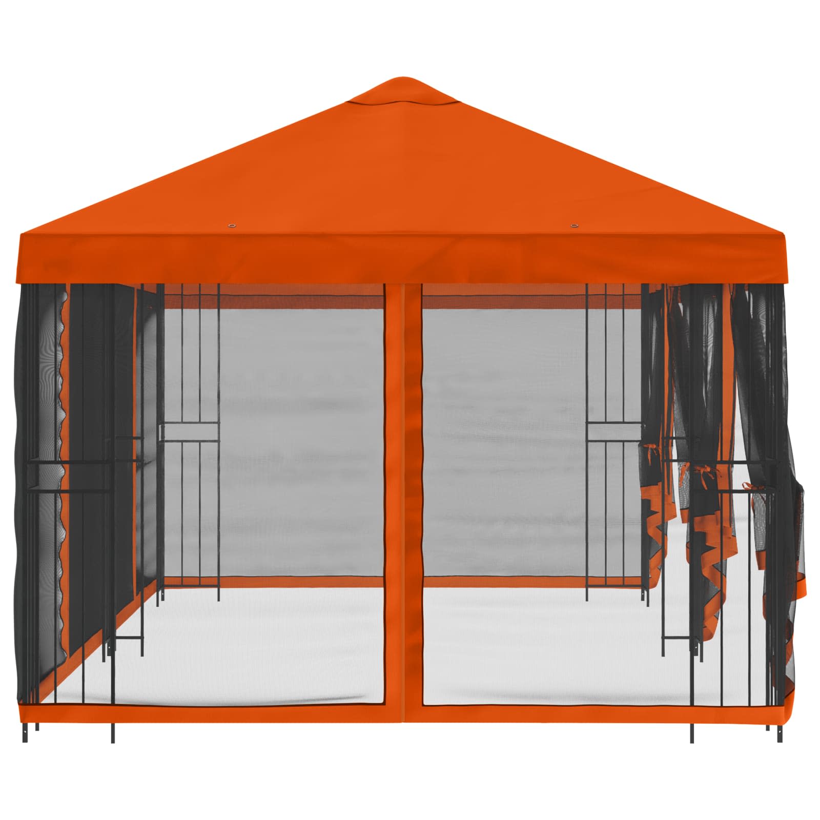 Gazebo con pareti laterali 6 x 3 m Arancione
