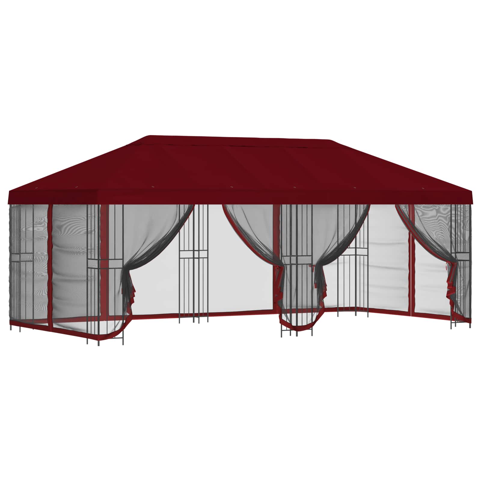 Gazebo con pareti laterali 6 x 3 m Borgogna