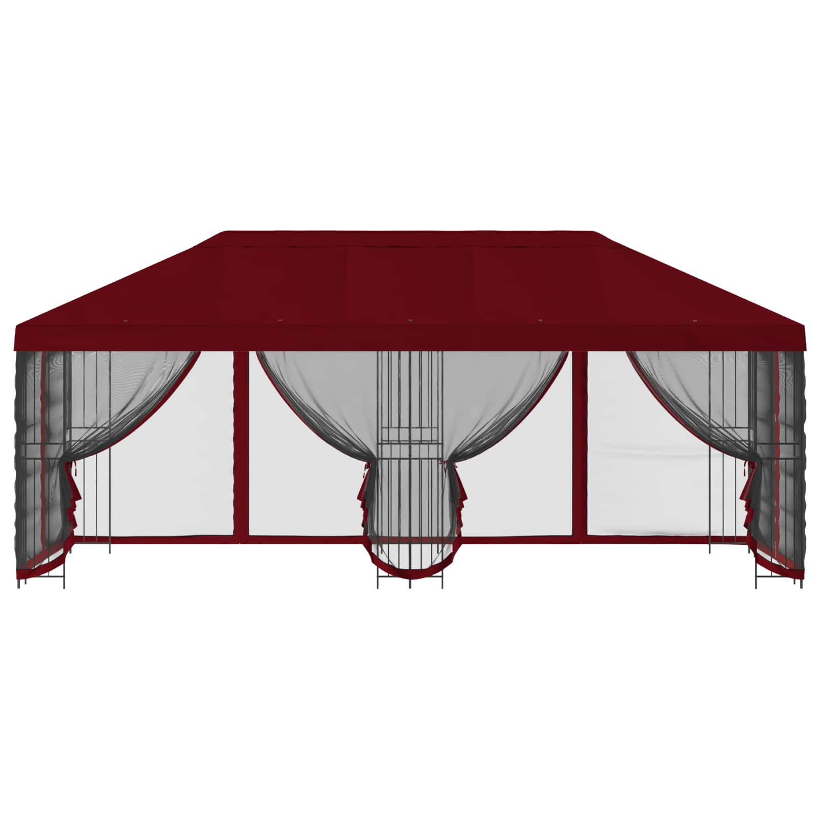 Gazebo con pareti laterali 6 x 3 m Borgogna