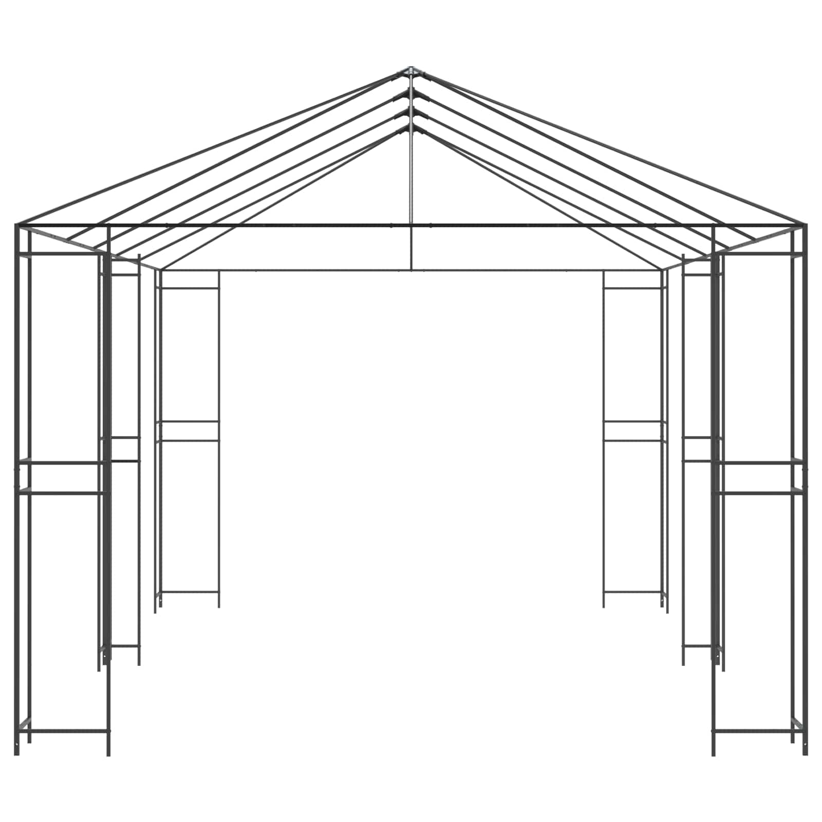 Struttura per gazebo senza tessuto per gazebo 6 x 3 m Nero