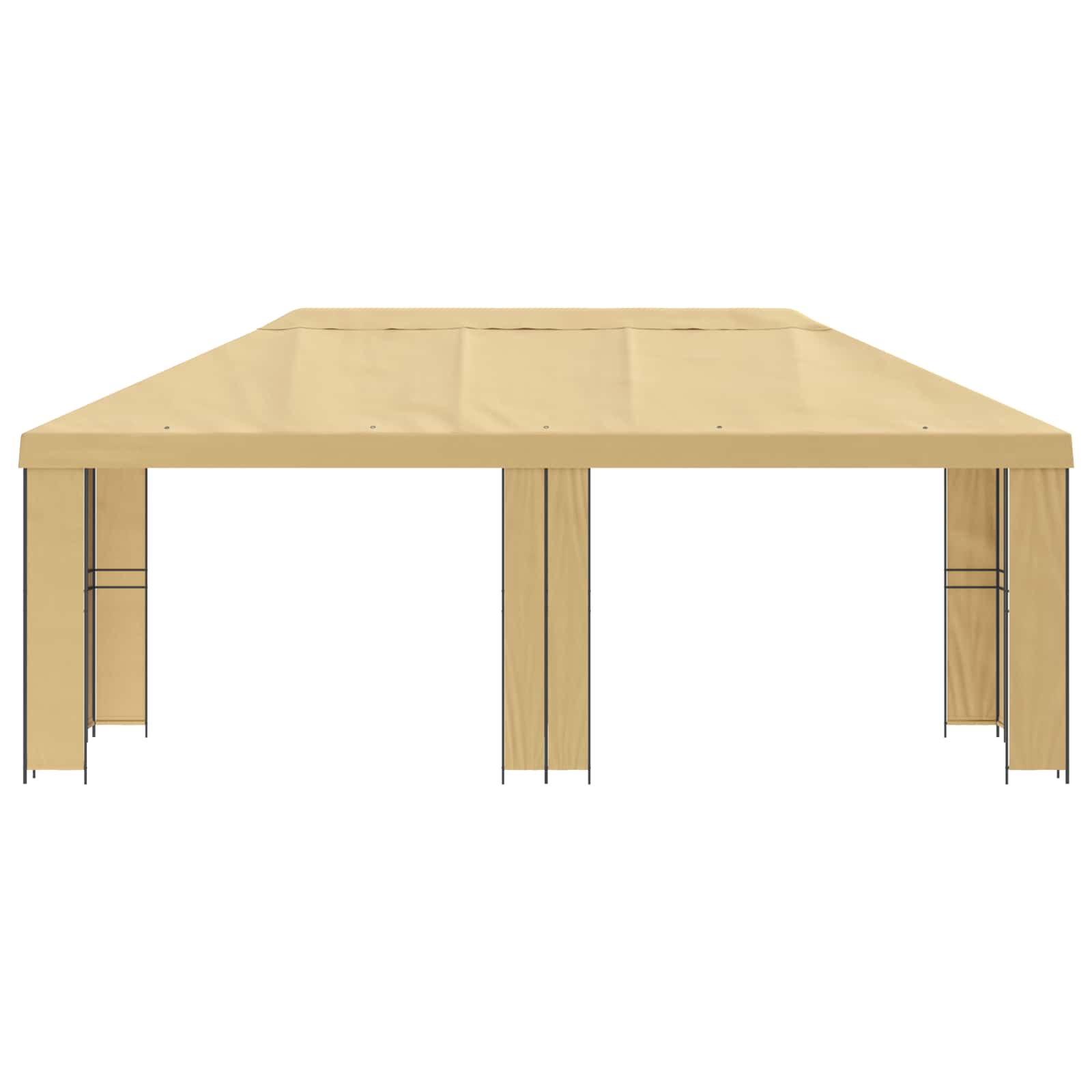Gazebo da giardino 6 x 3 m Crema Poliestere e Acciaio 190 gsm