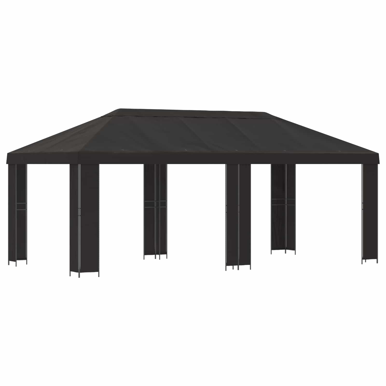 Gazebo da giardino 6 x 3 m Antracite Poliestere e Acciaio