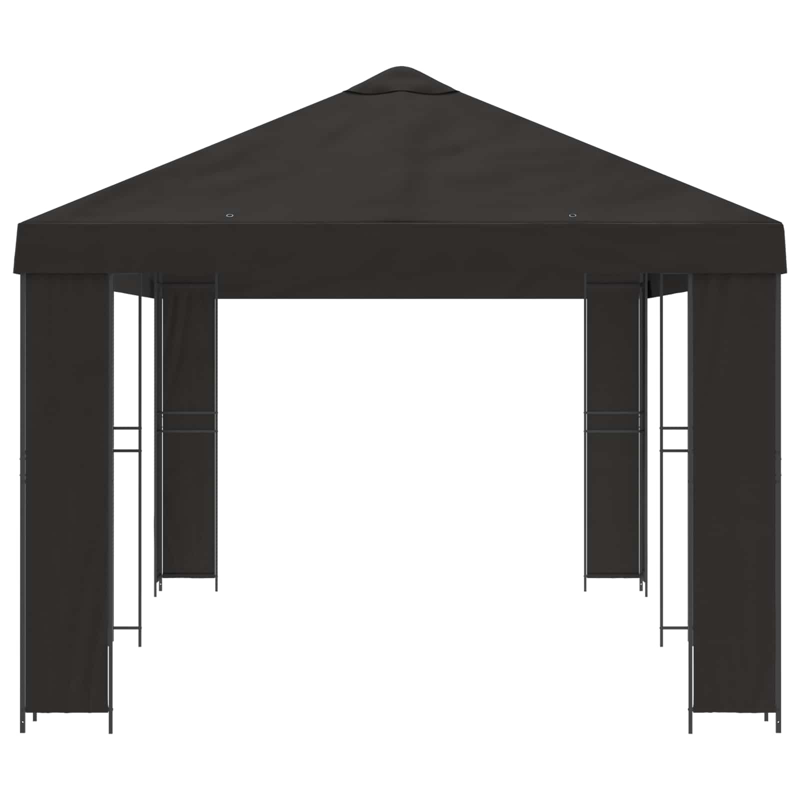 Gazebo da giardino 6 x 3 m Antracite Poliestere e Acciaio