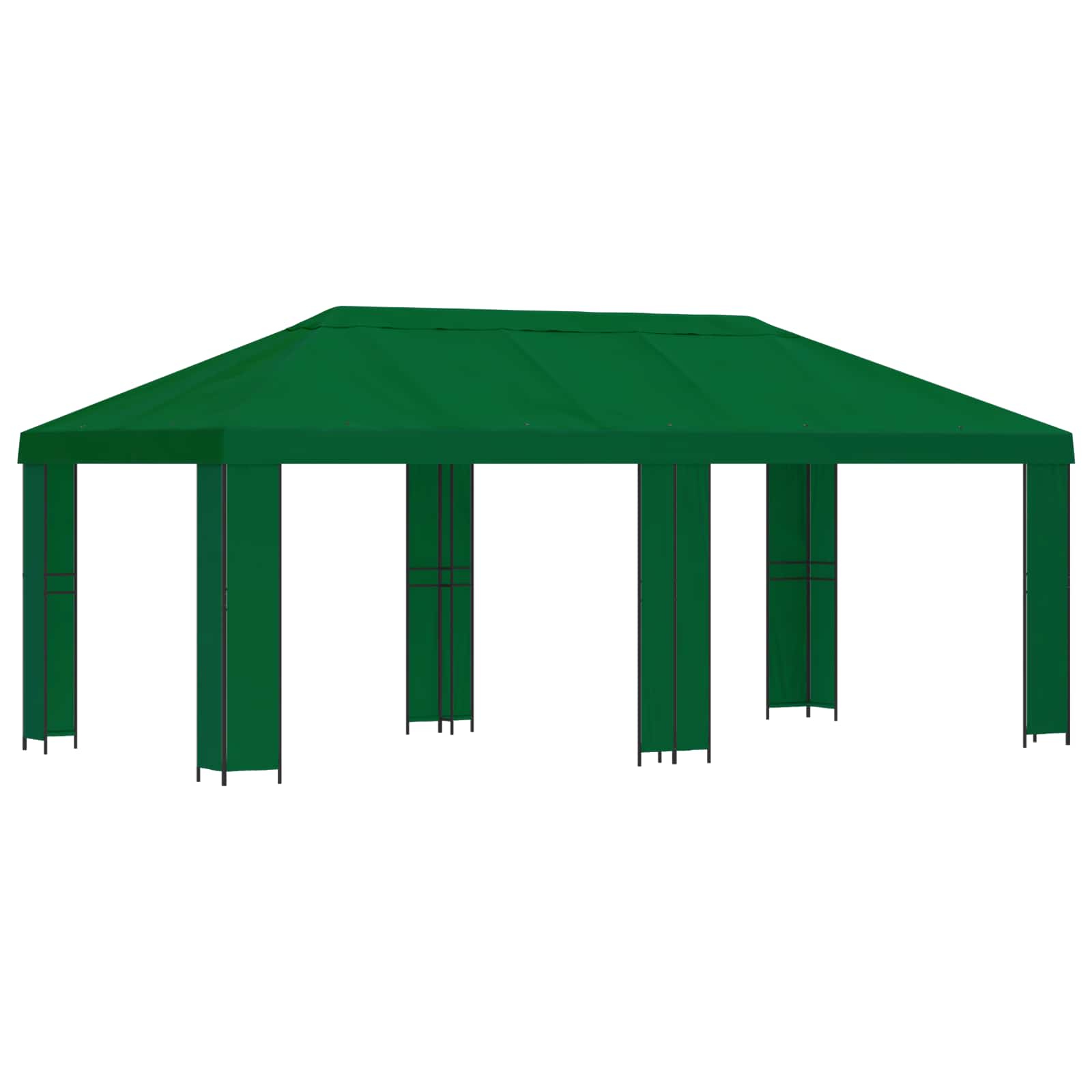 Gazebo da giardino 6 x 3 m Verde Poliestere e Acciaio 190 gsm