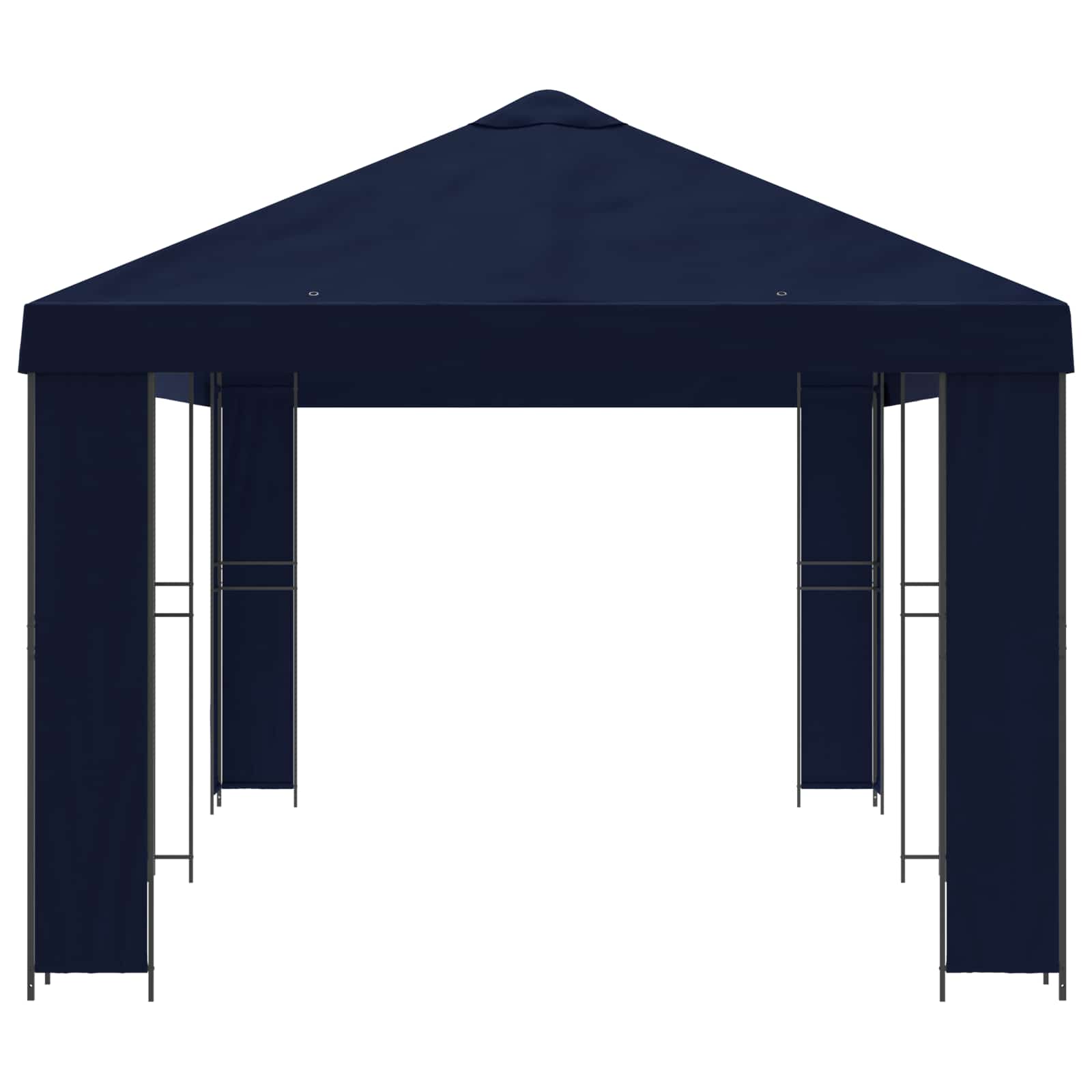 Gazebo da giardino 6 x 3 m Blu Poliestere e Acciaio 190 gsm