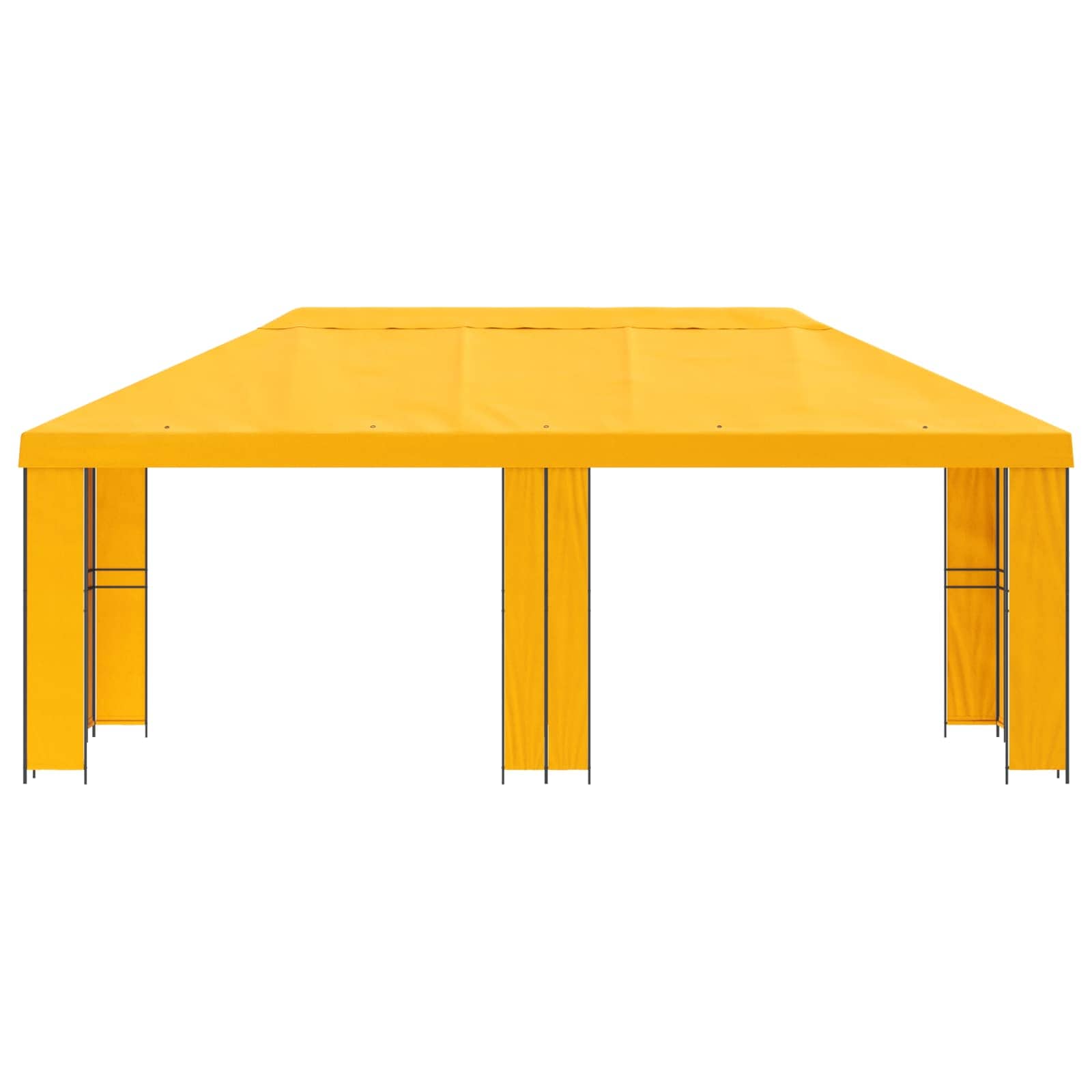 Gazebo da giardino 6 x 3 m Giallo Poliestere e Acciaio 190 gsm
