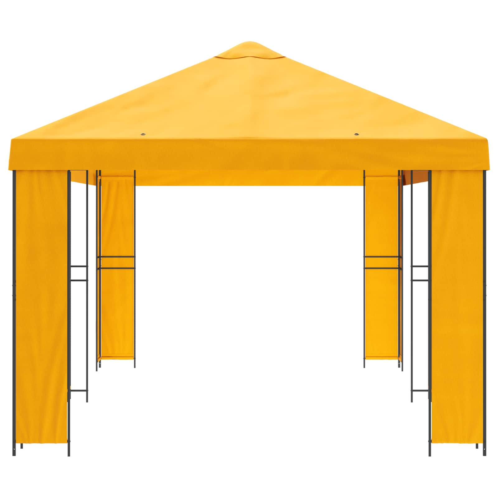 Gazebo da giardino 6 x 3 m Giallo Poliestere e Acciaio 190 gsm