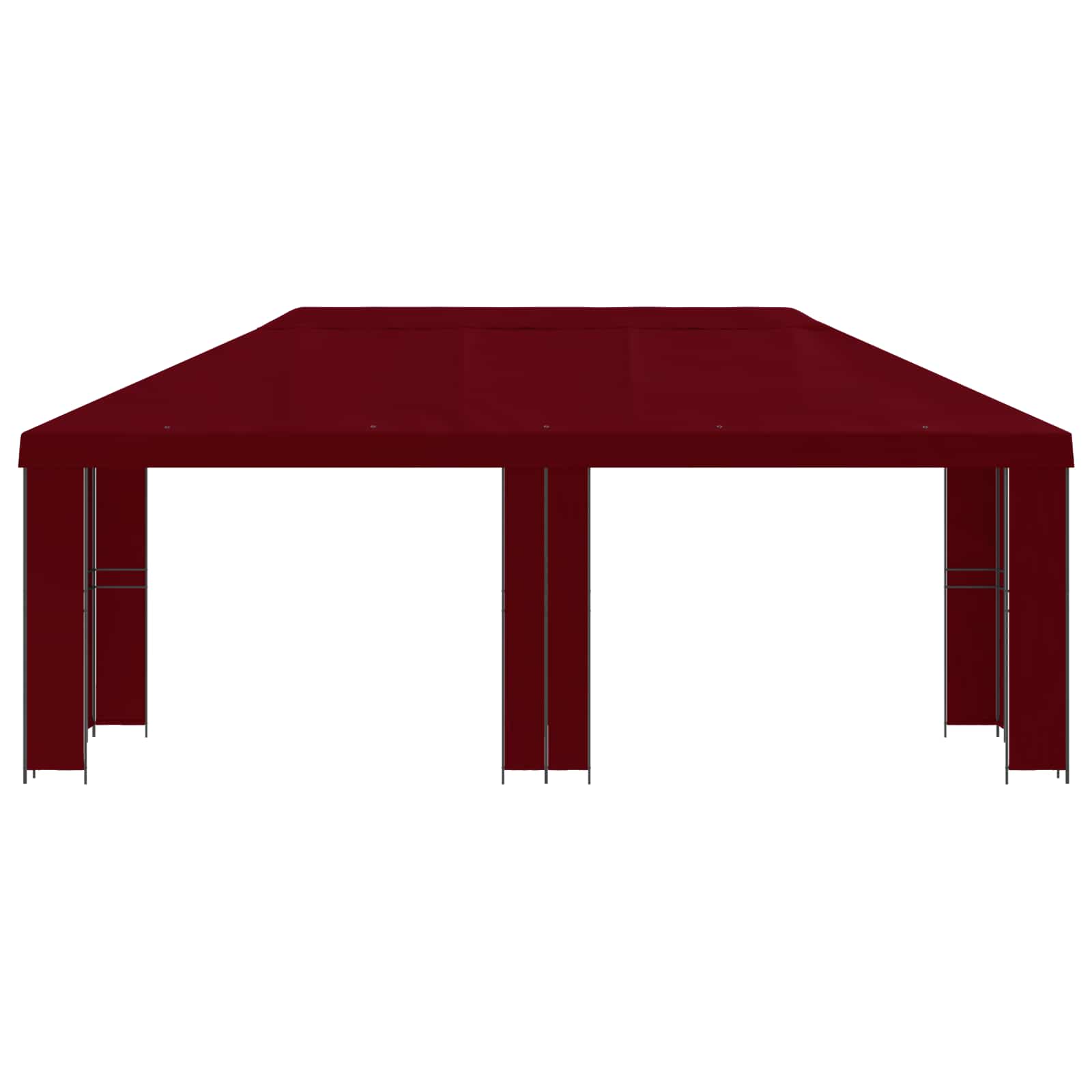 Gazebo da giardino 6 x 3 m Borgogna Poliestere e Acciaio