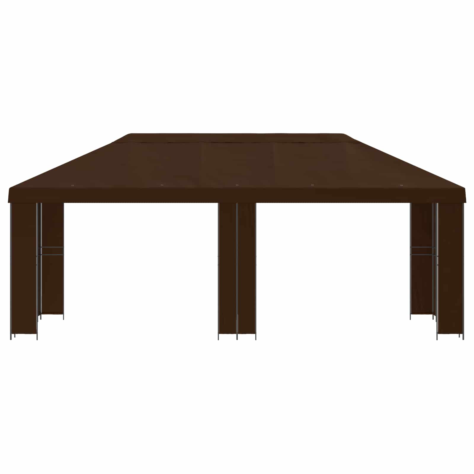 Gazebo da giardino 6 x 3 m Marrone Poliestere e Acciaio 190 gsm