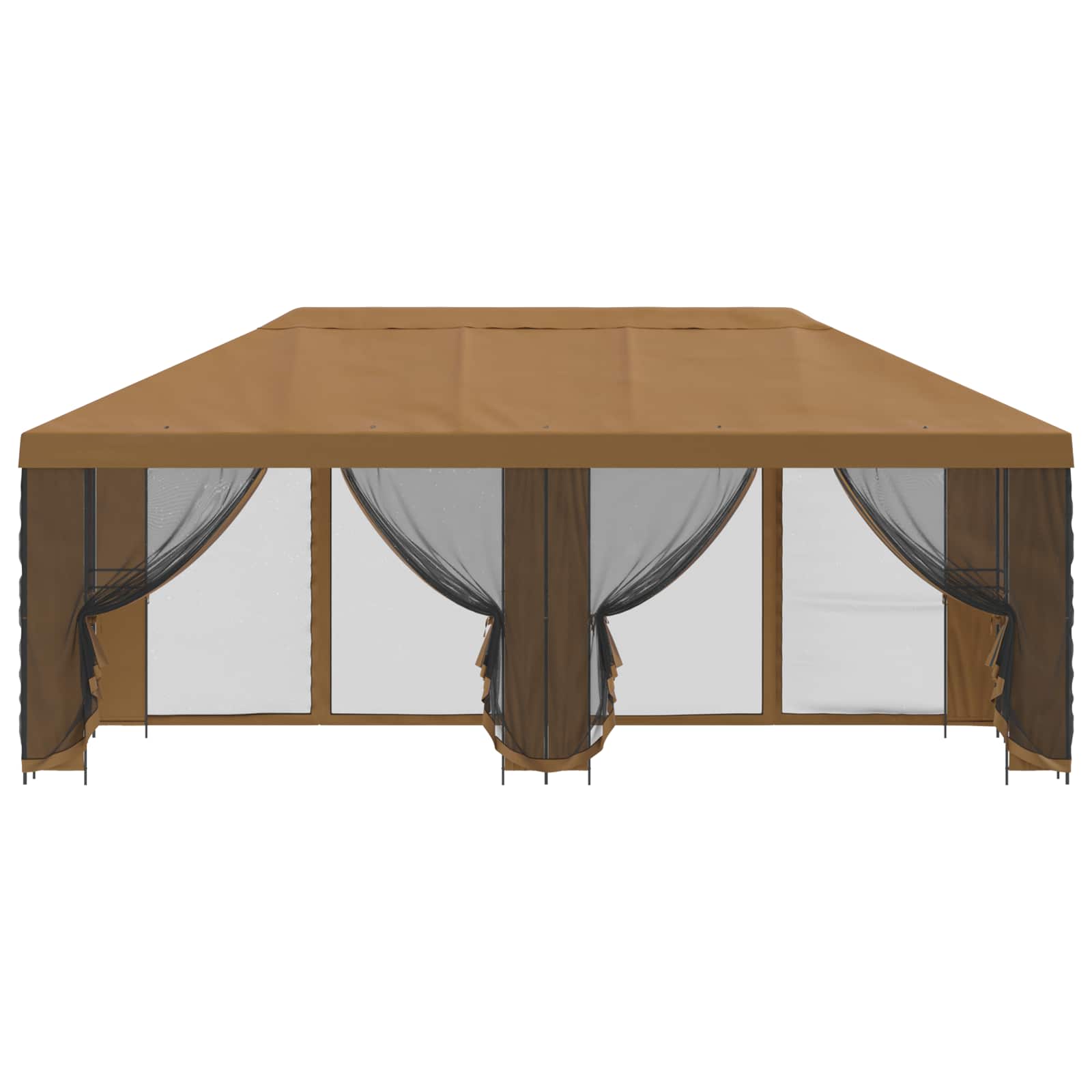 Gazebo da giardino con pareti laterali 6 x 3 m Beige