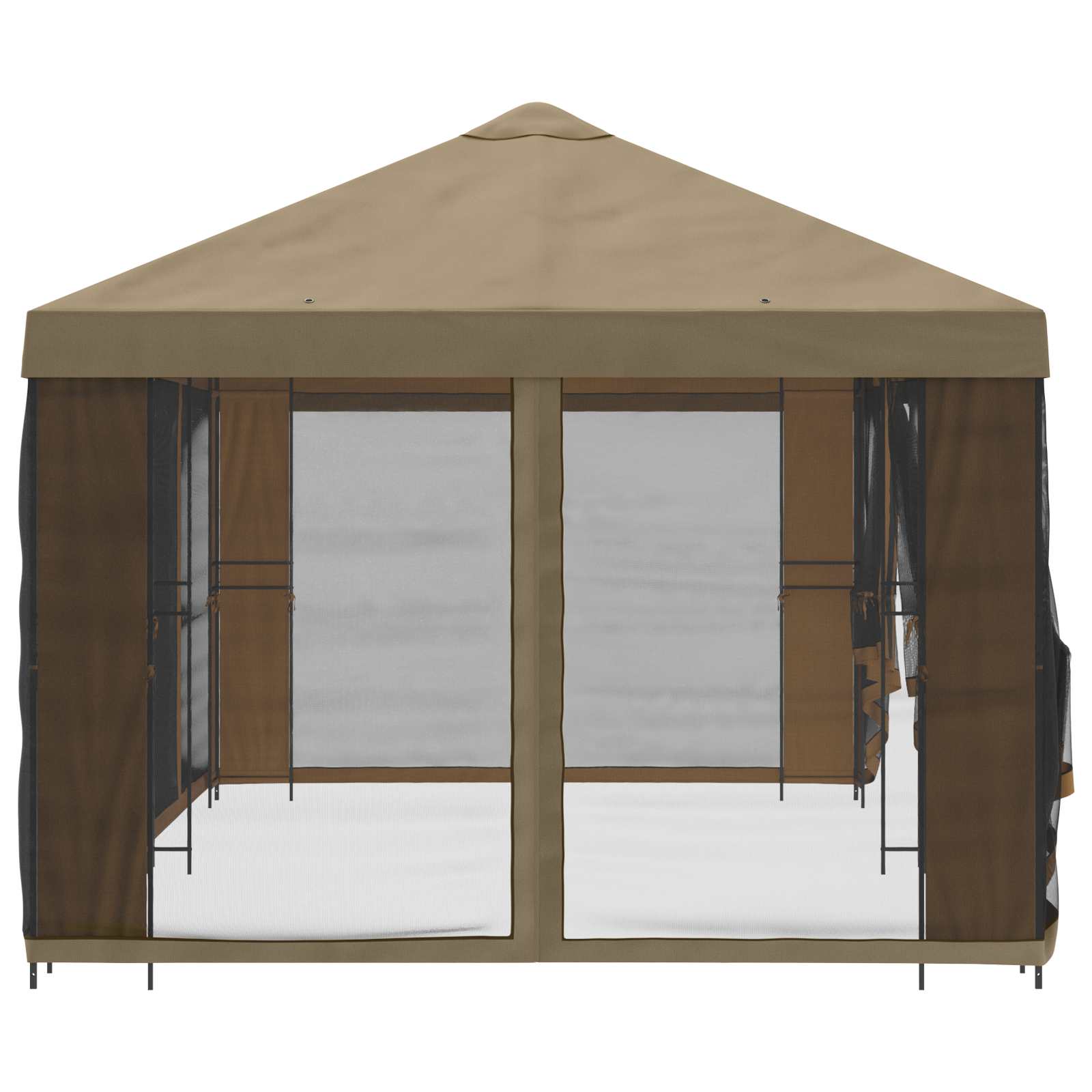 Gazebo da giardino con pareti laterali 6 x 3 m Beige