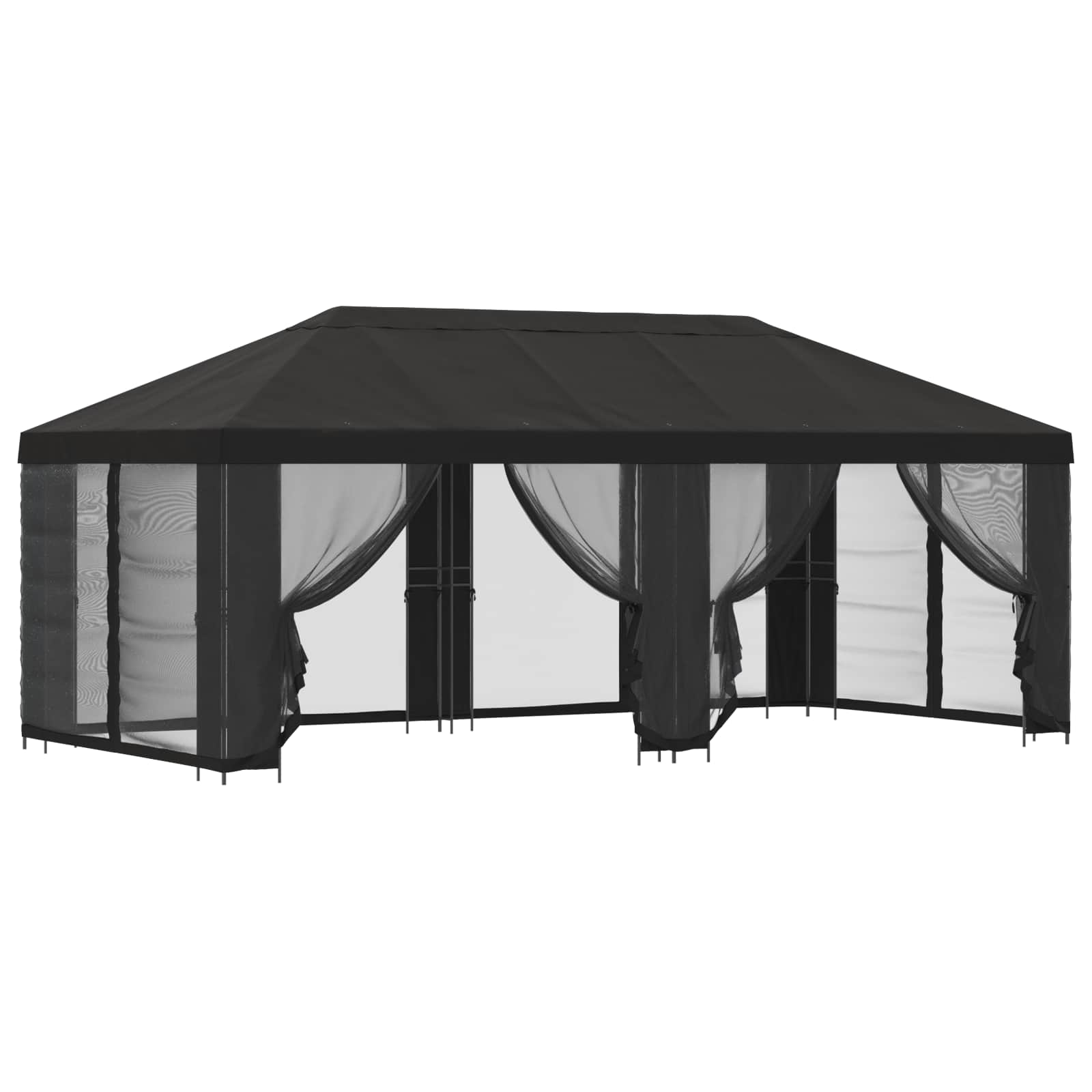 Gazebo da giardino con pareti laterali 6 x 3 m Antracite