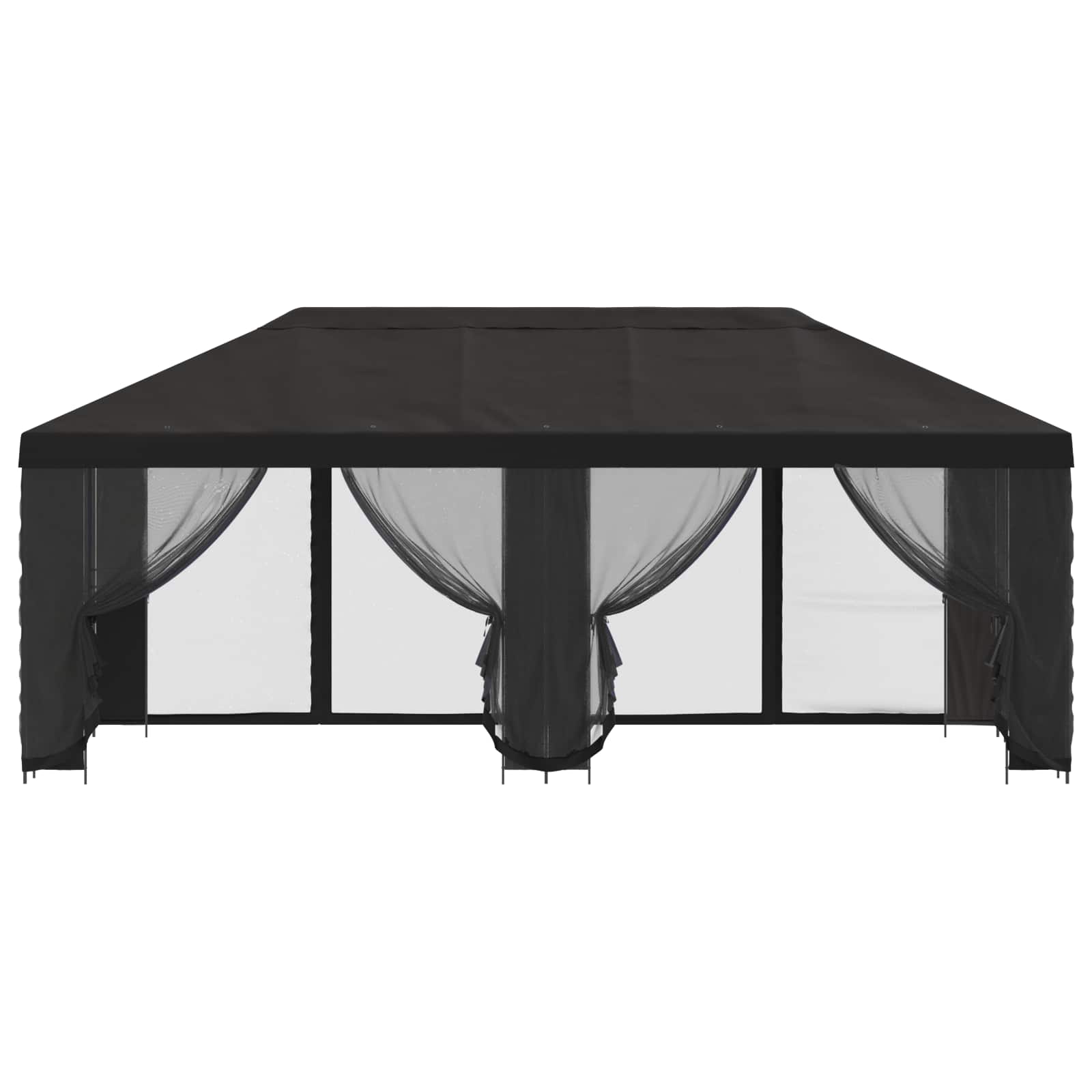 Gazebo da giardino con pareti laterali 6 x 3 m Antracite