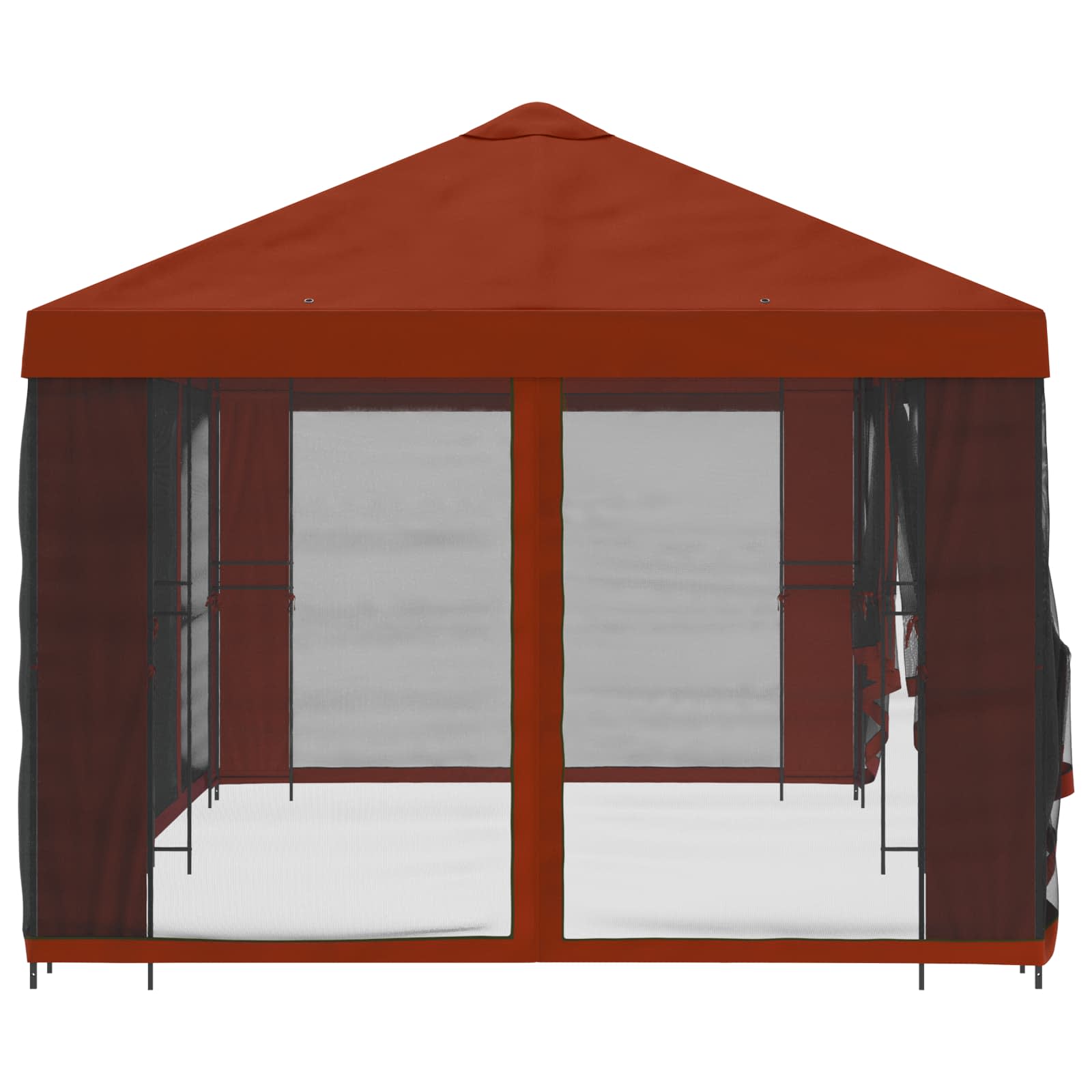 Gazebo da giardino con pareti laterali 6 x 3 m Terracotta