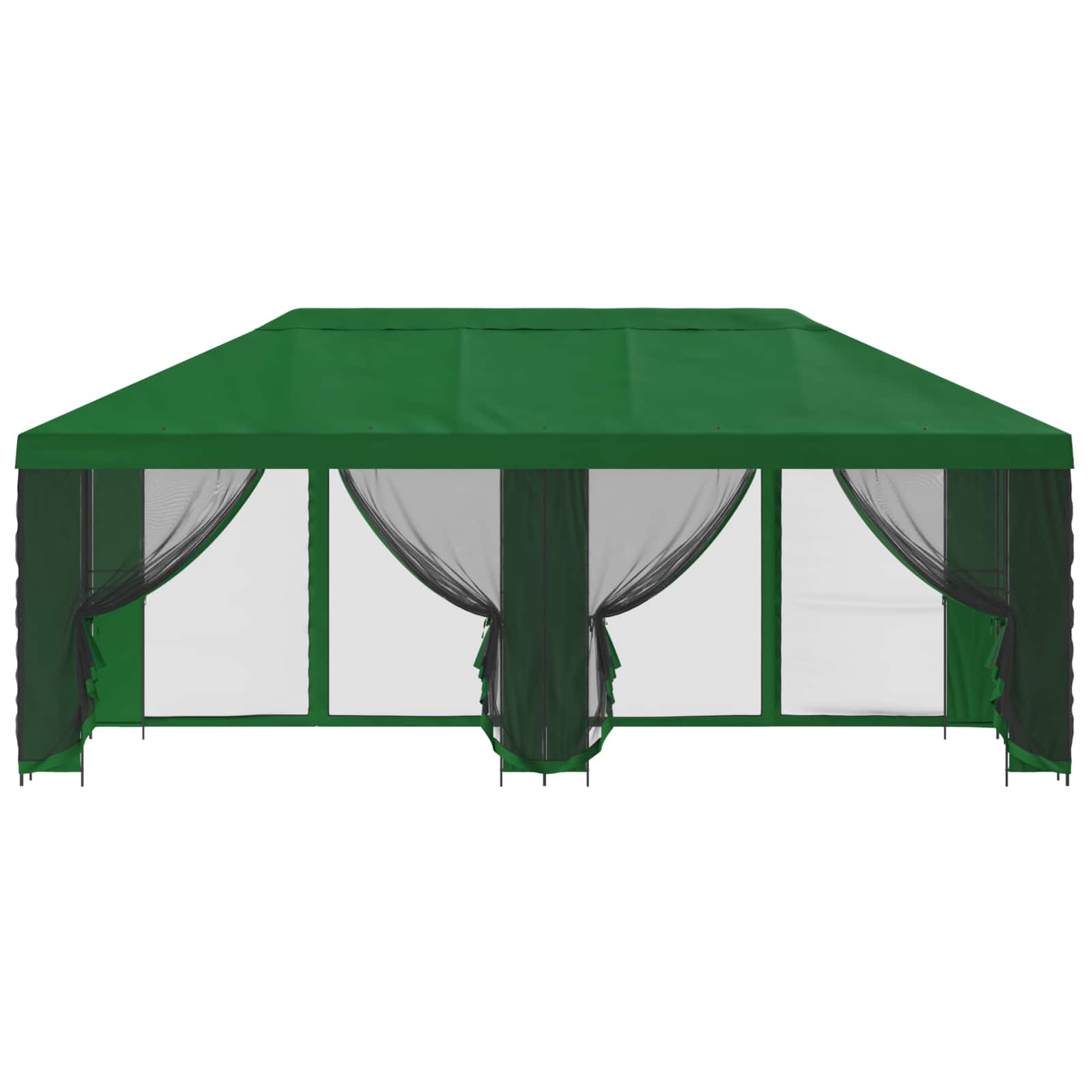 Gazebo da giardino con pareti laterali 6 x 3 m Verde