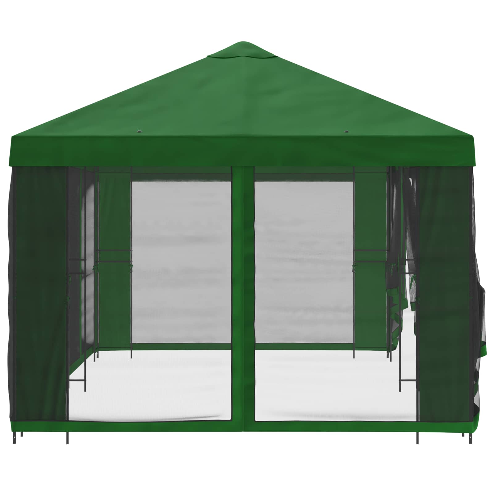 Gazebo da giardino con pareti laterali 6 x 3 m Verde