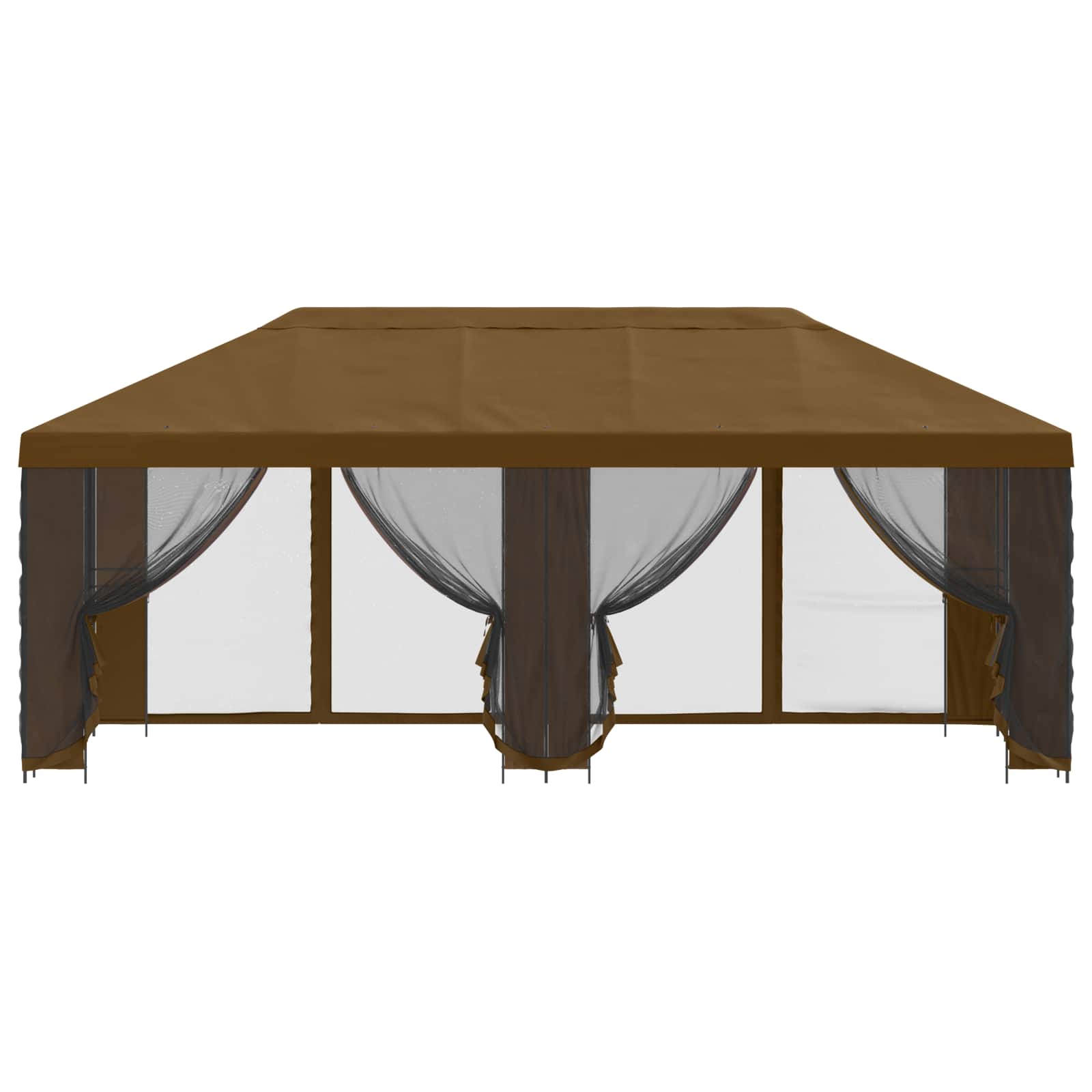 Gazebo da giardino con pareti laterali 6 x 3 m Tortora