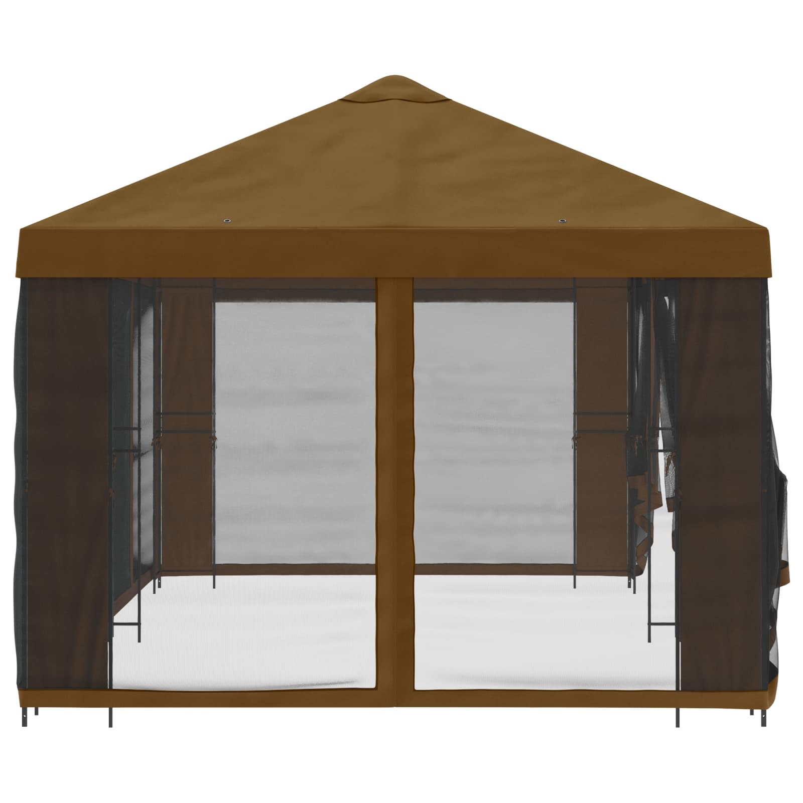 Gazebo da giardino con pareti laterali 6 x 3 m Tortora