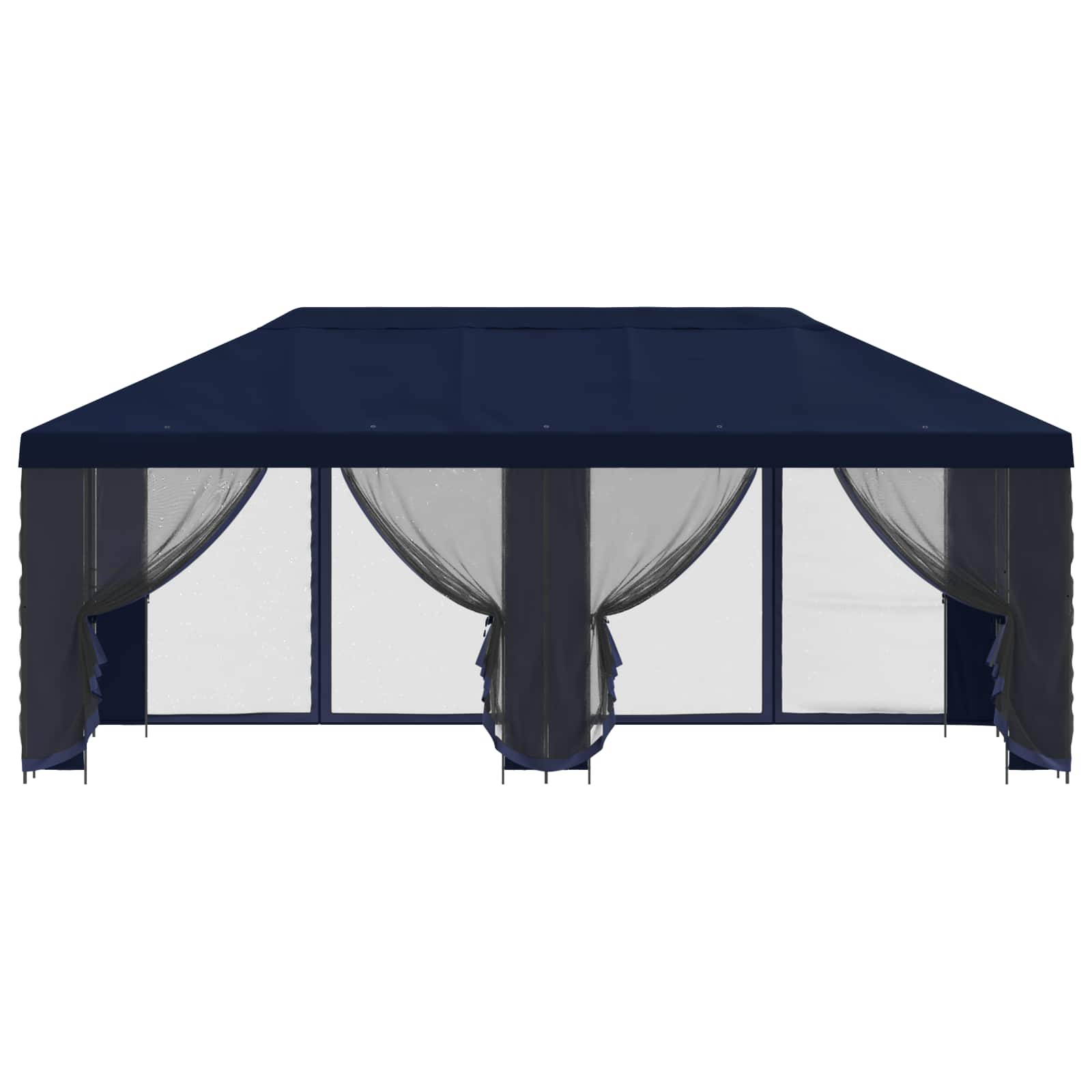 Gazebo da giardino con pareti laterali 6 x 3 m Blu