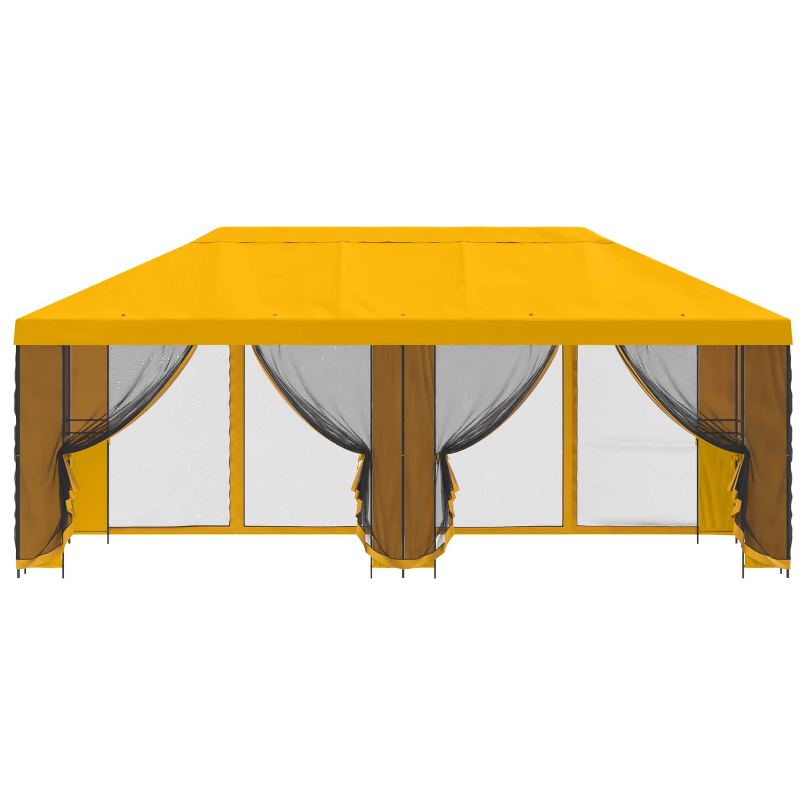 Gazebo da giardino con pareti laterali 6 x 3 m Giallo