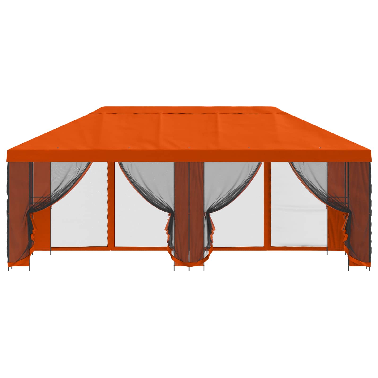Gazebo da giardino con pareti laterali 6 x 3 m Arancione