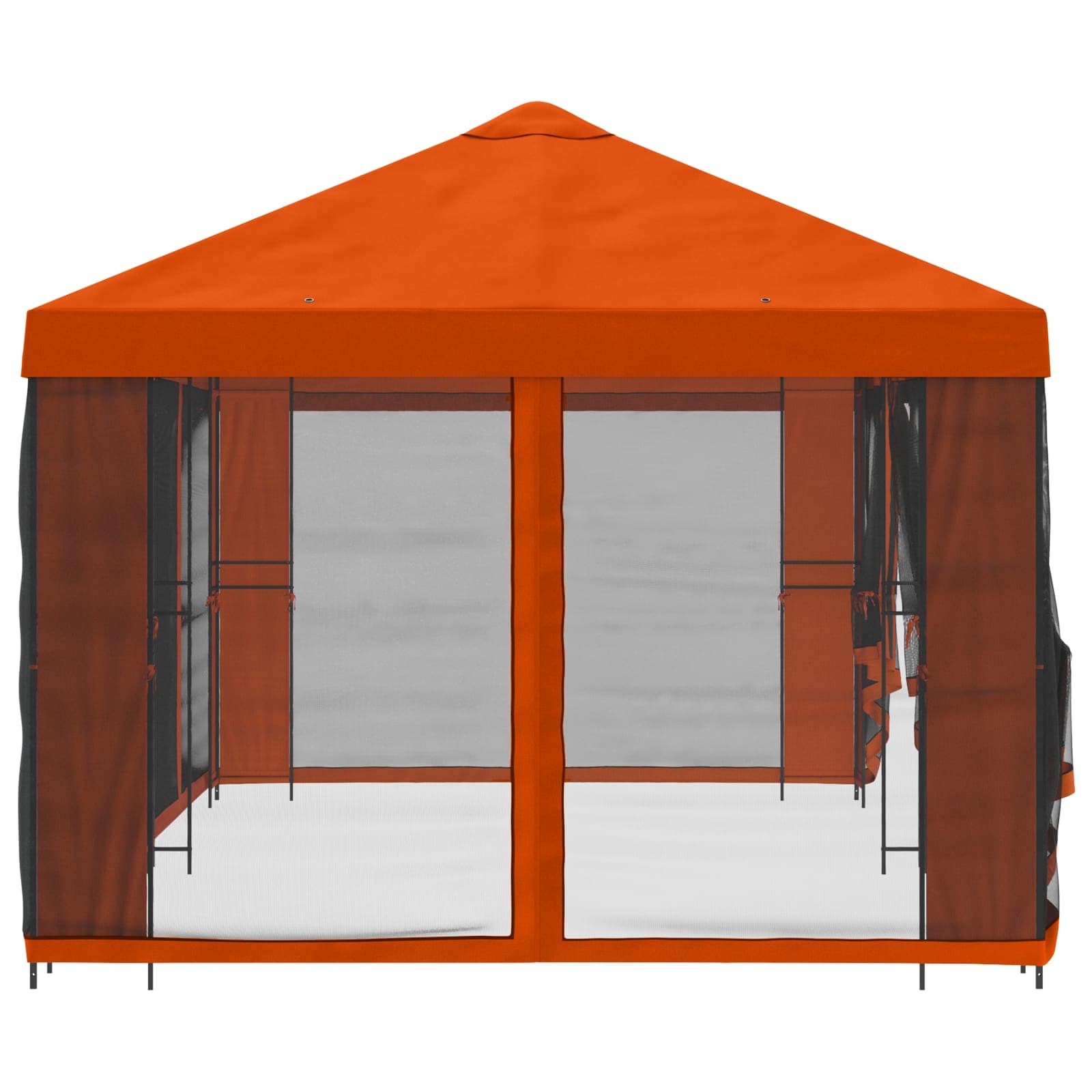 Gazebo da giardino con pareti laterali 6 x 3 m Arancione