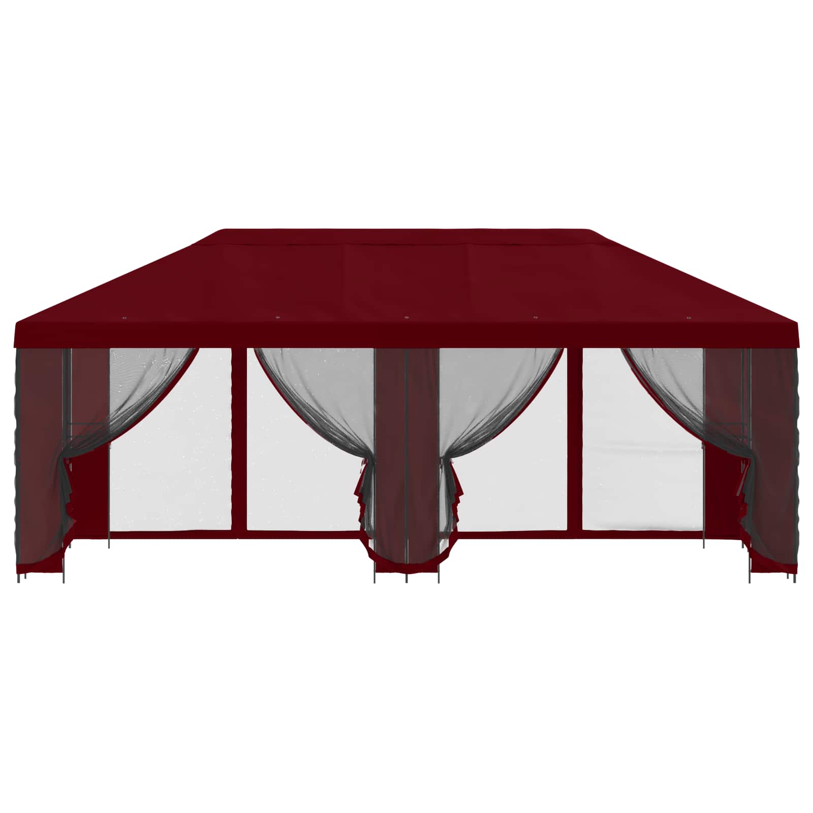 Gazebo da giardino con pareti laterali 6 x 3 m Borgogna