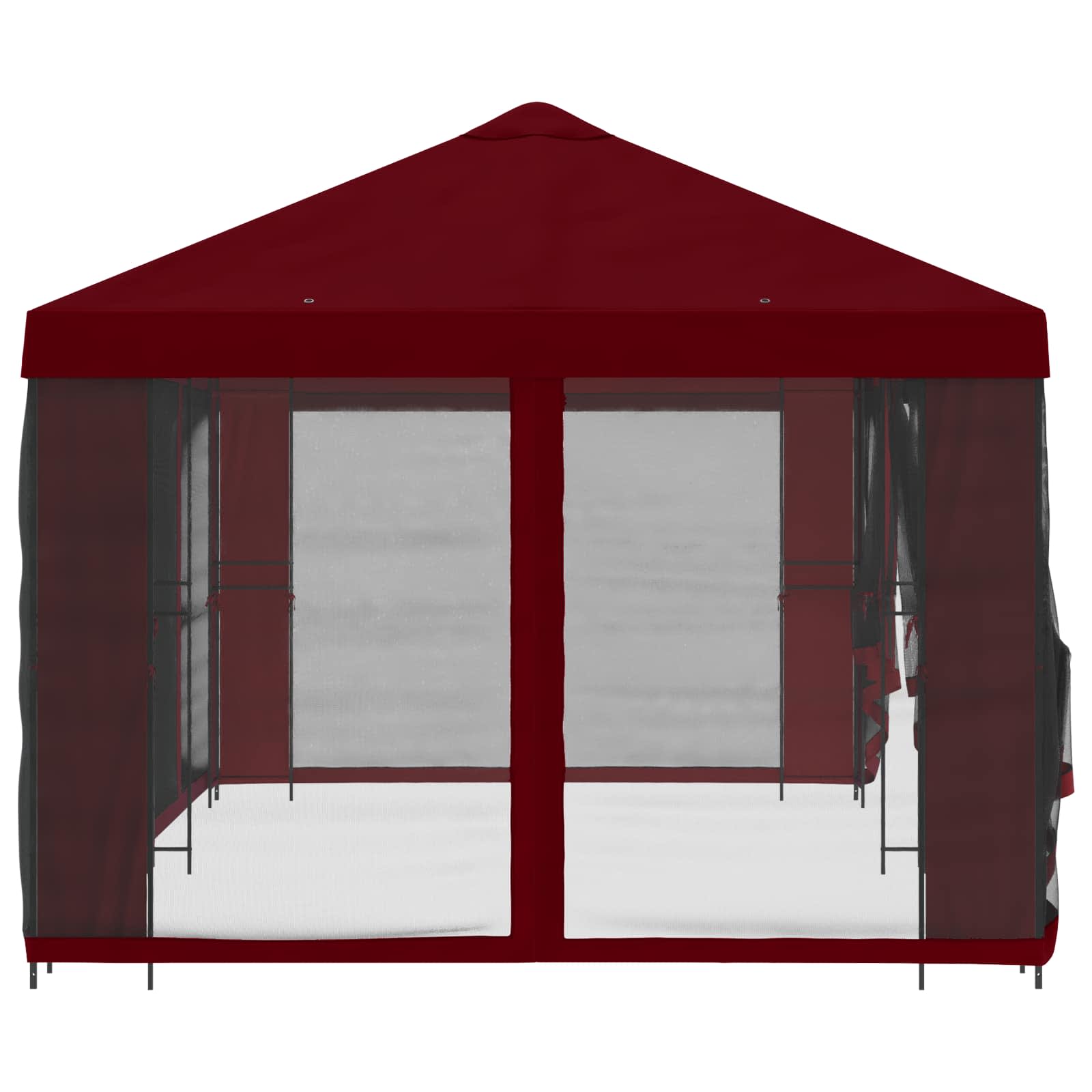 Gazebo da giardino con pareti laterali 6 x 3 m Borgogna