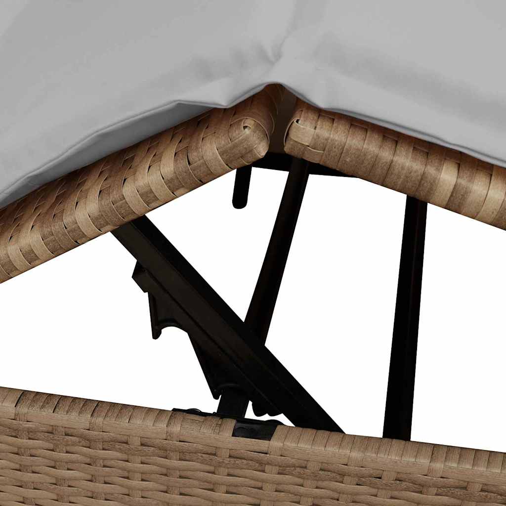 Lettino da sole doppio Grigio polyrattan