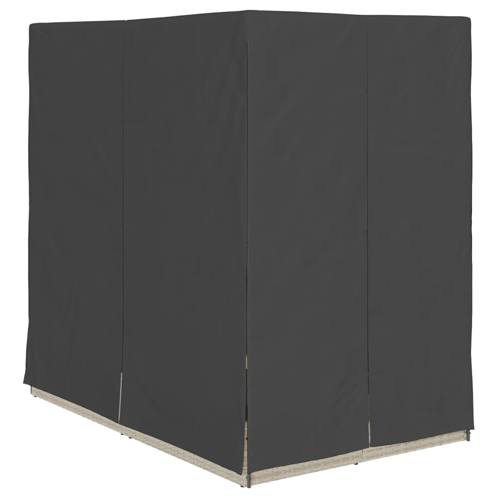 Lettino da sole doppio Grigio chiaro polyrattan