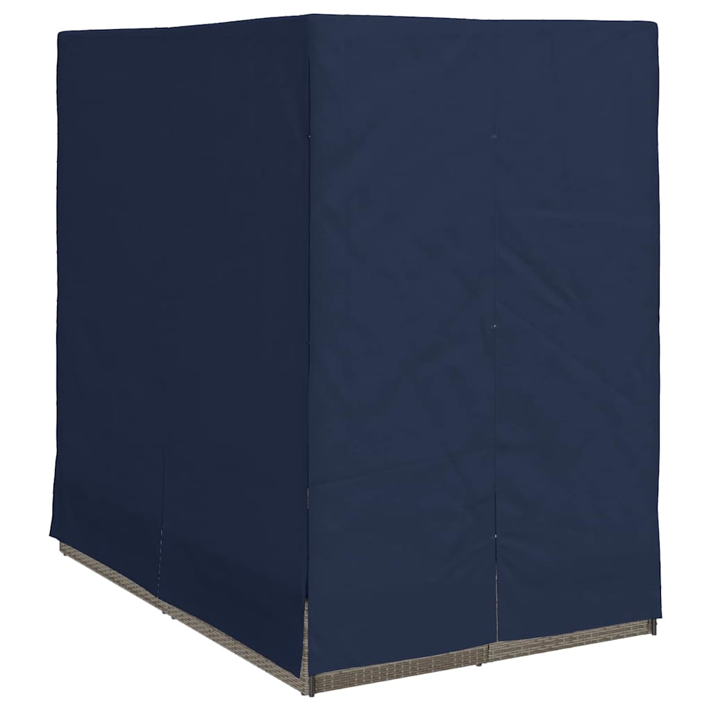 Lettino da sole doppio Nero polyrattan