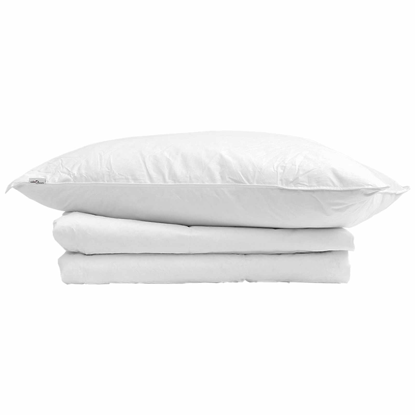 Piumone Estivo con cuscino 2 pz Bianco Piuma d'anatra