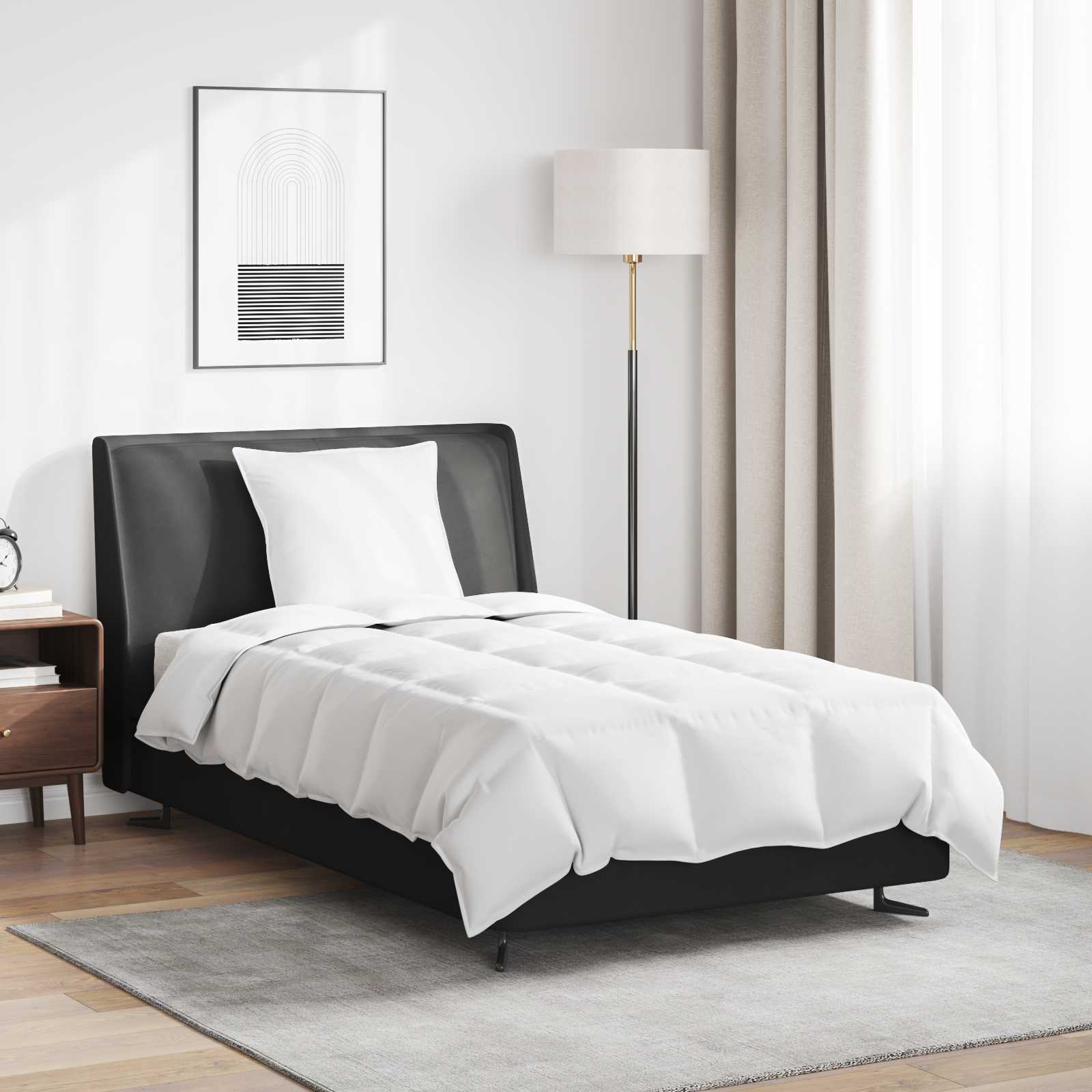Piumone Estivo con cuscino 2 pz Bianco Piuma d'anatra