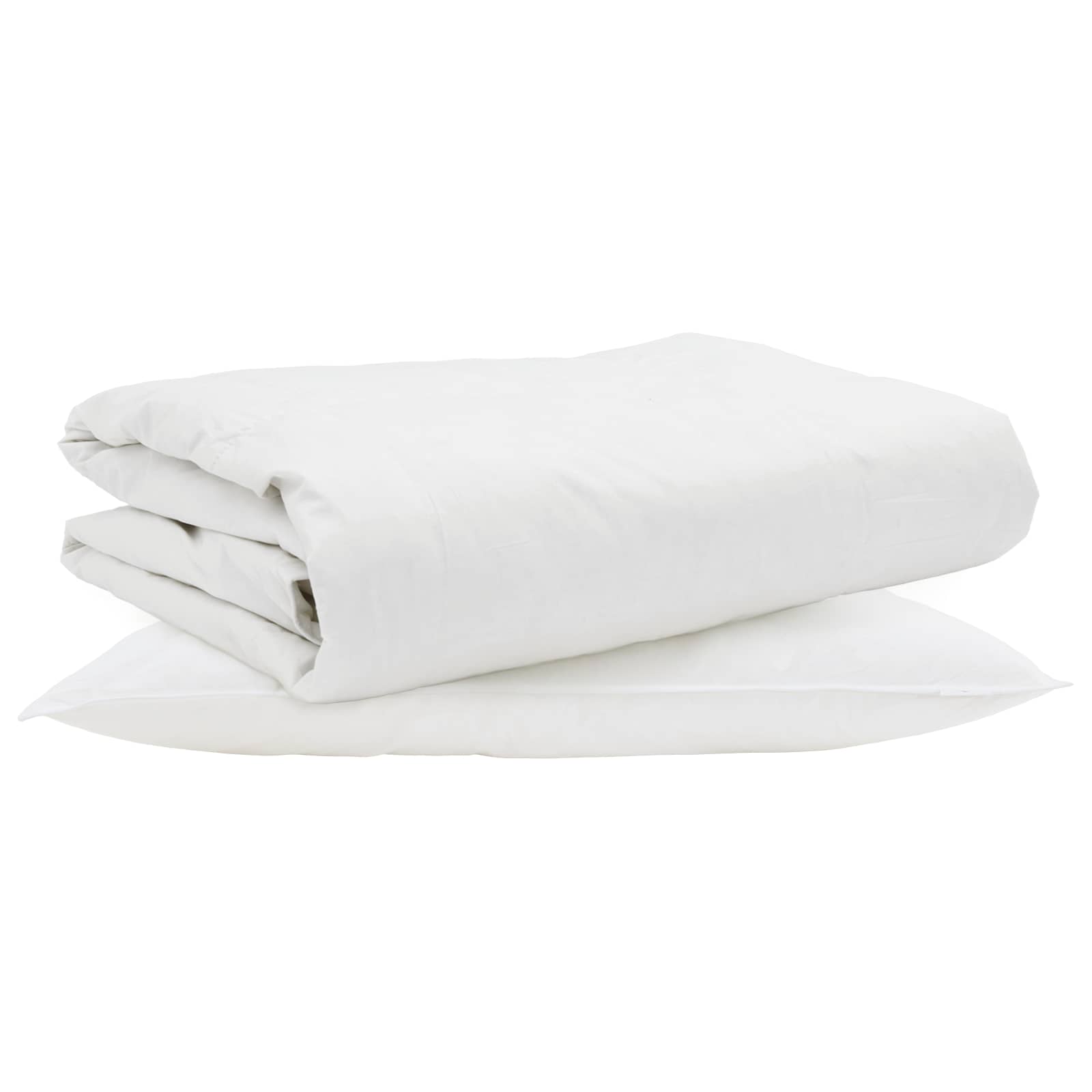 Piumone Estivo con cuscino 2 pz Bianco Piuma d'anatra