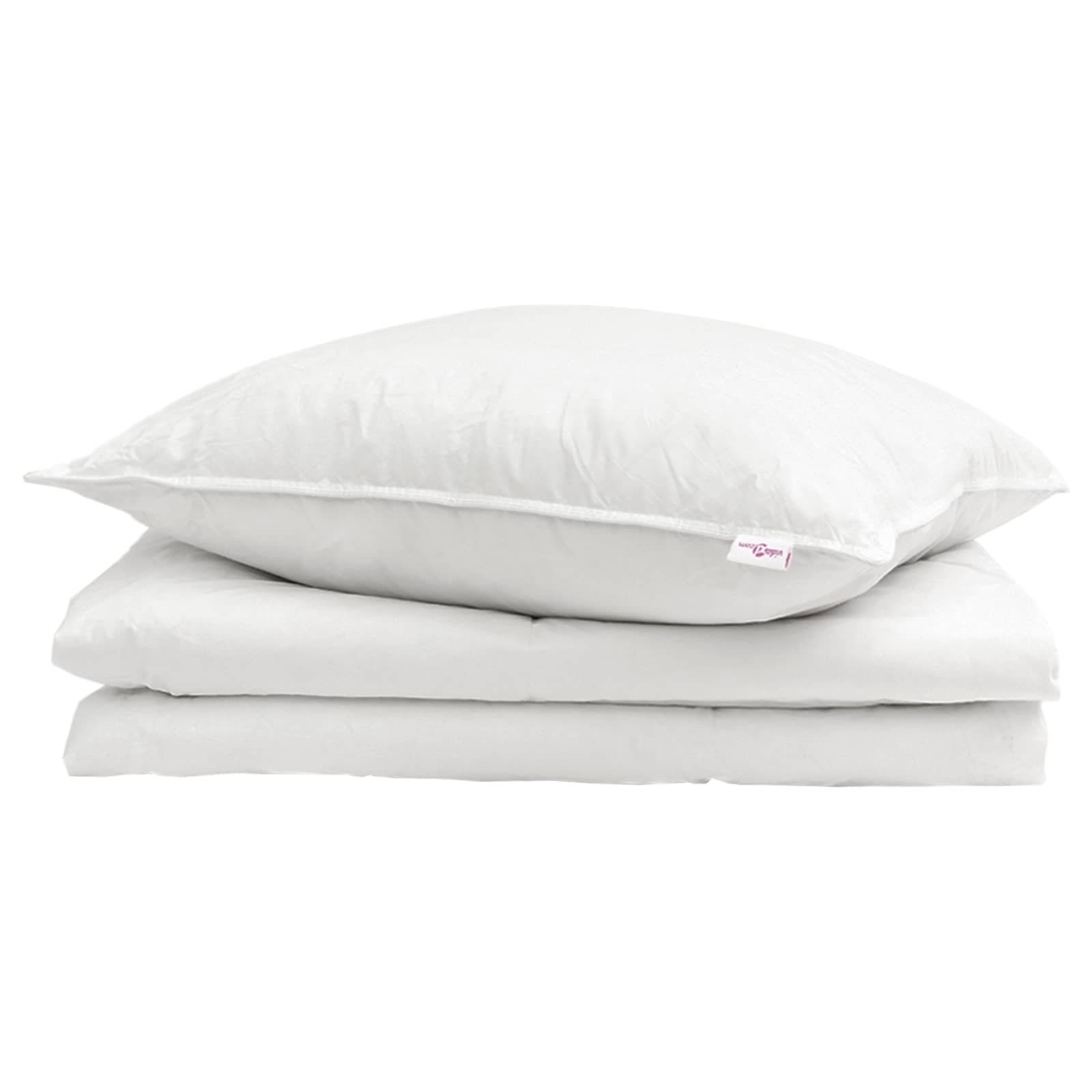 Piumone Estivo con cuscino 2 pz Bianco Piuma d'anatra