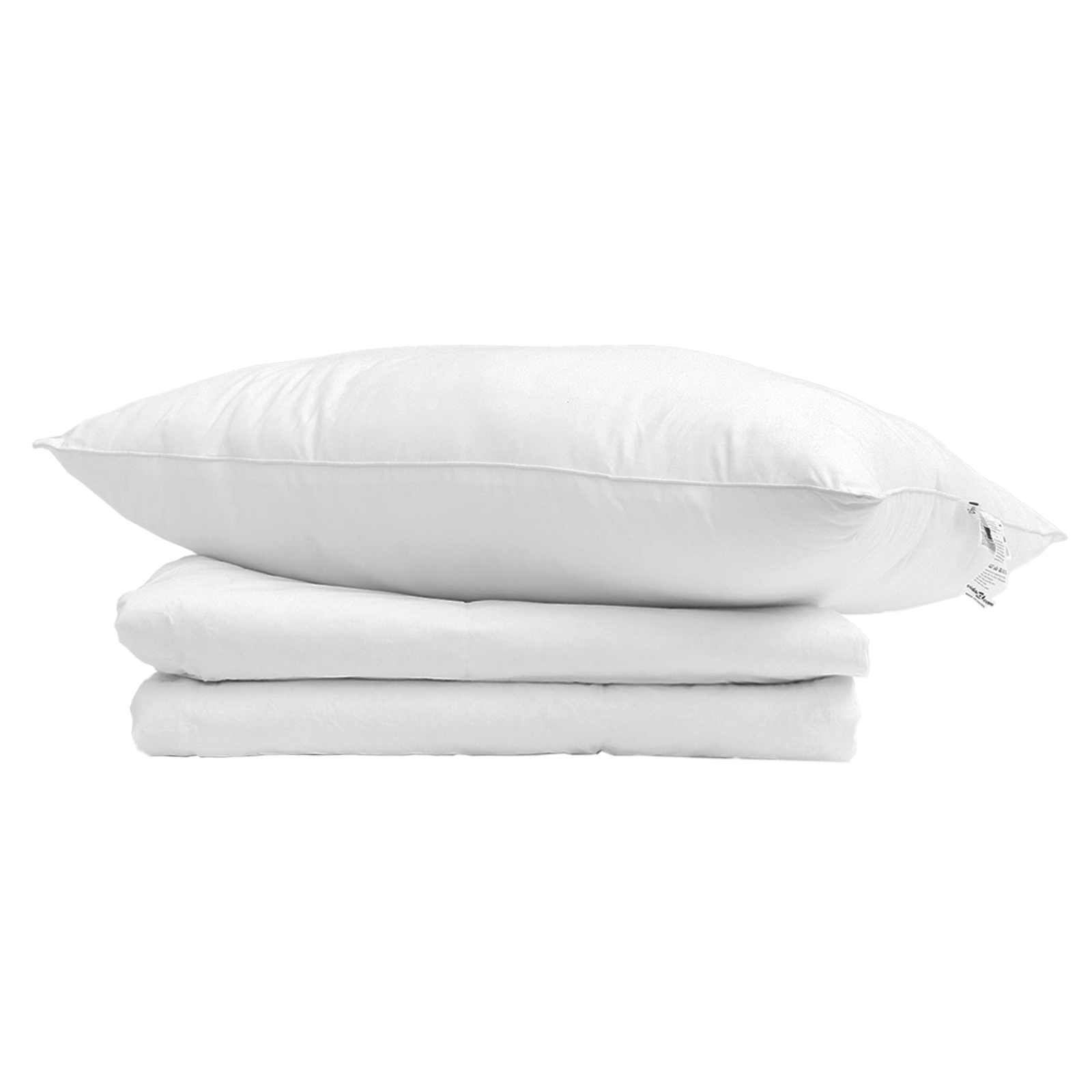 Piumone Estivo con cuscino 2 pz Bianco Piuma d'anatra