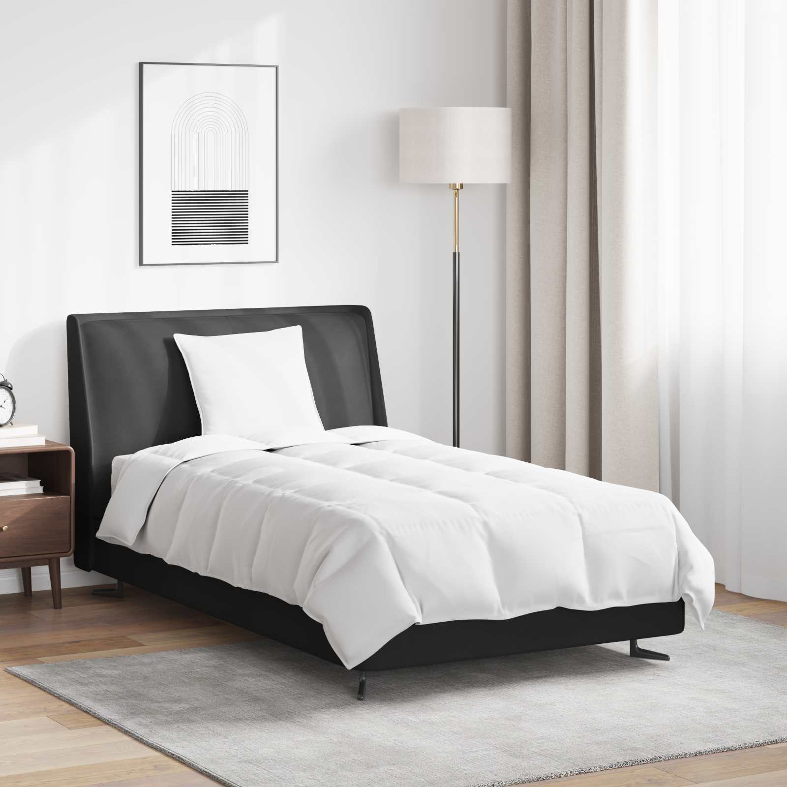 Piumone Estivo con cuscino 2 pz Bianco Piuma d'anatra