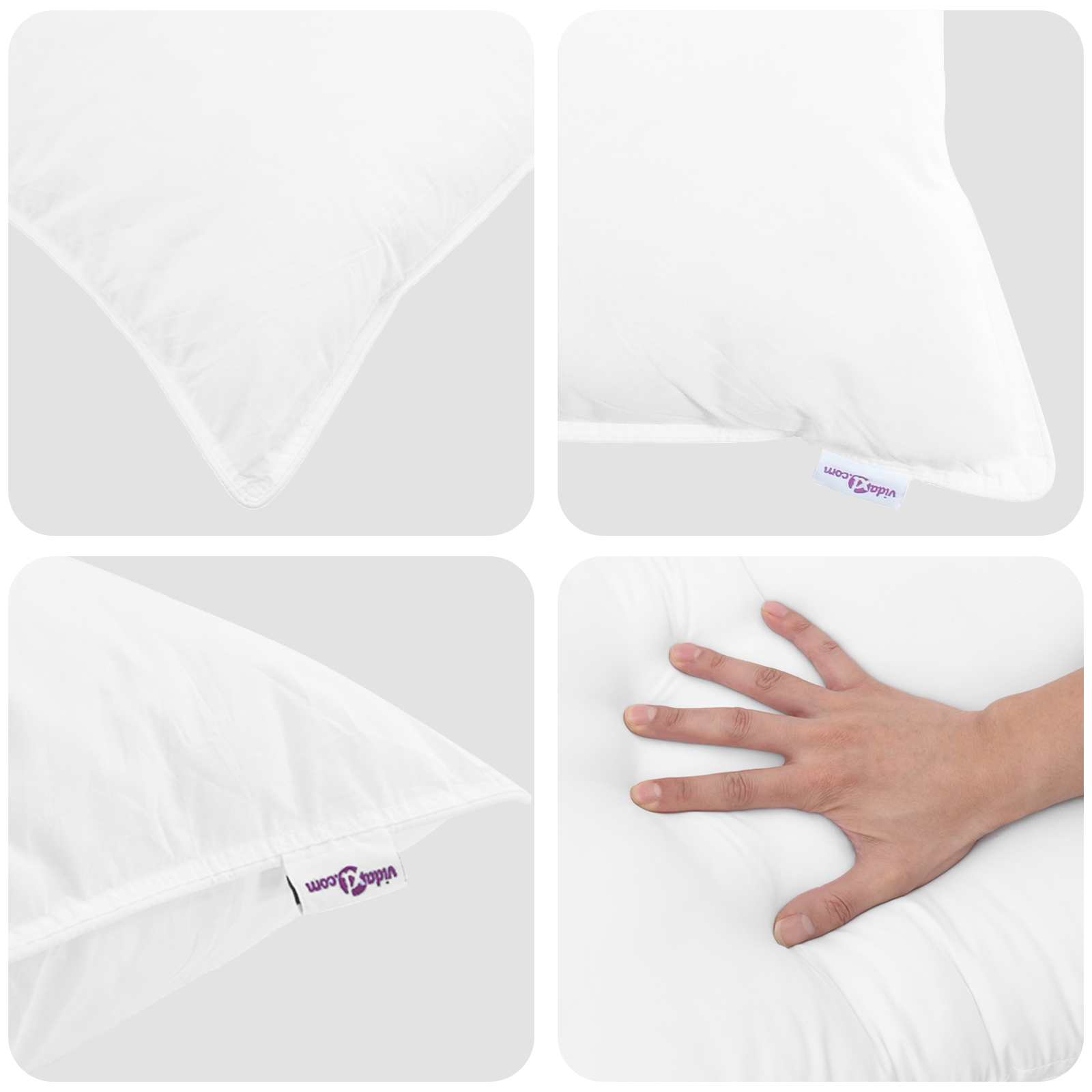 Piumone Estivo con cuscino 2 pz Bianco Piuma d'anatra