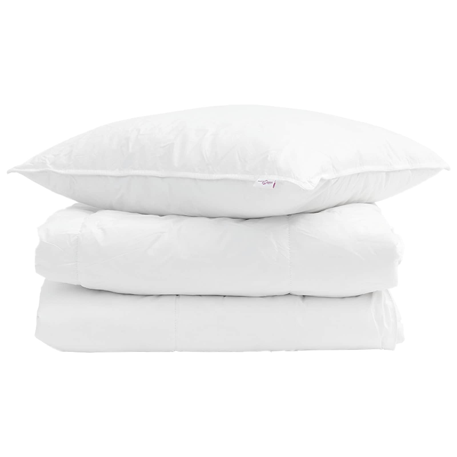 Piumone Estivo con cuscino 2 pz Bianco Piuma d'anatra