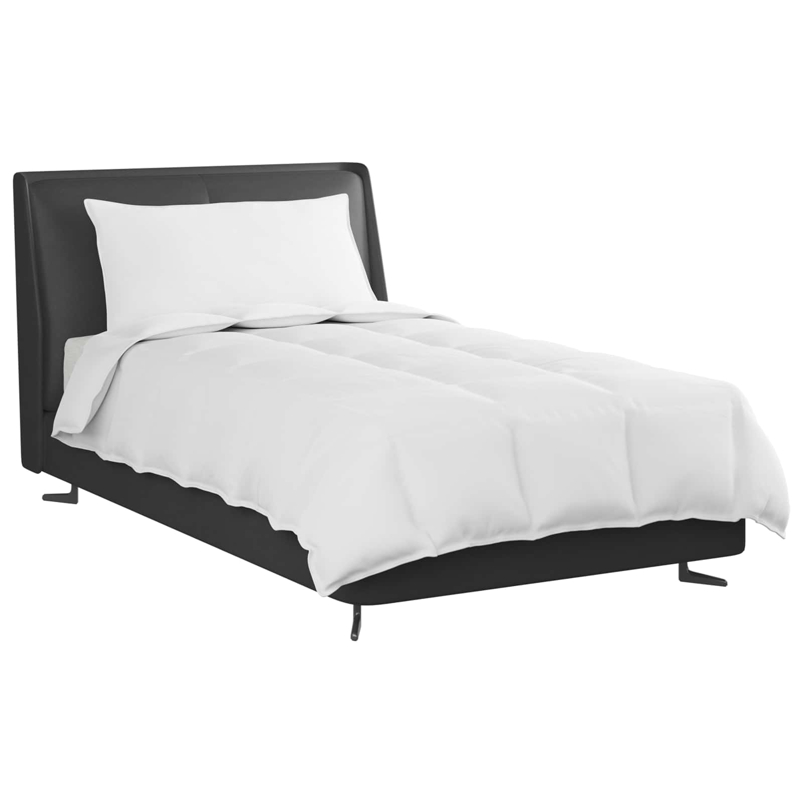 Piumone 2-in-1 con cuscino 2 pz Bianco Piuma d'anatra