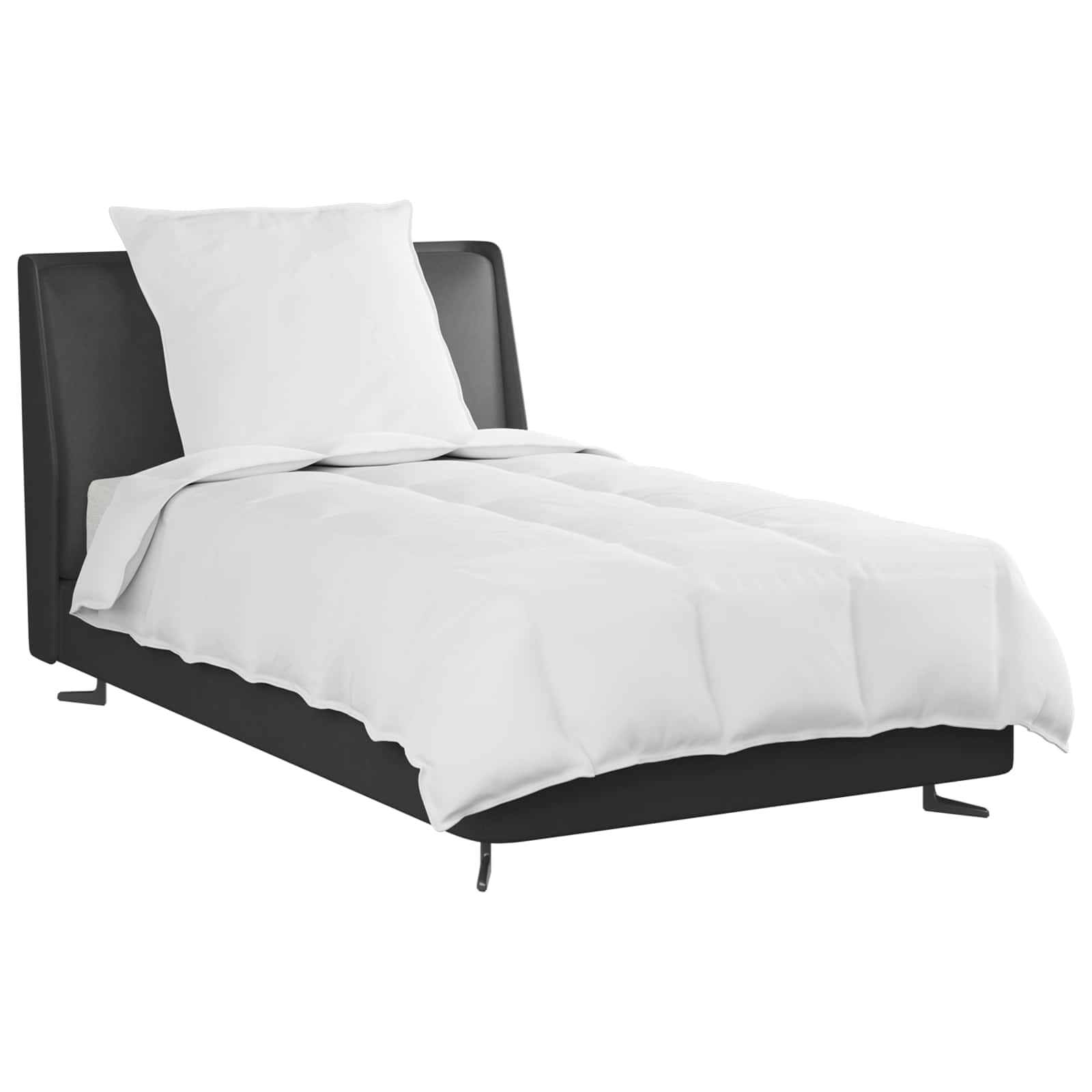 Piumone 2-in-1 con cuscino 2 pz Bianco Piuma d'anatra