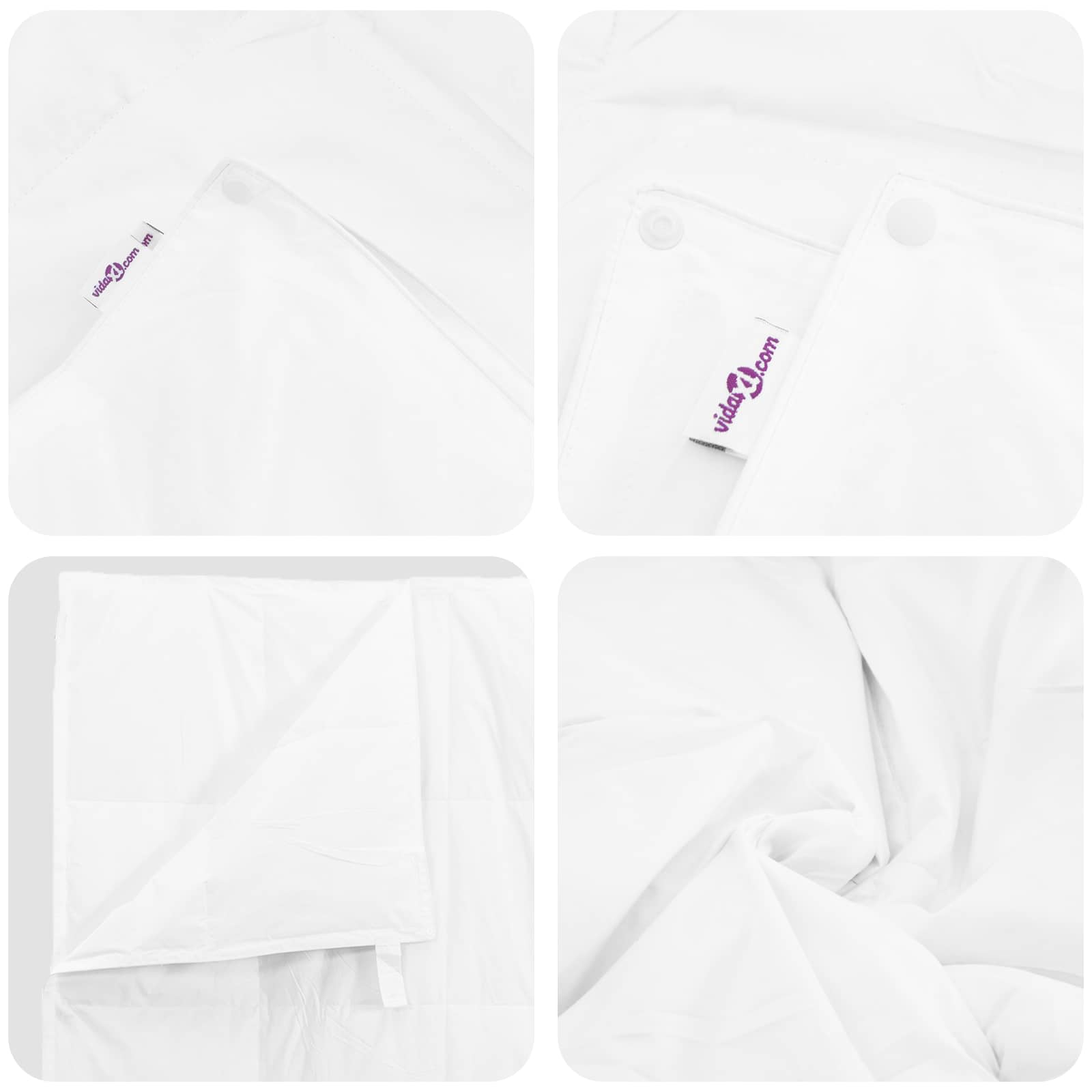 Piumone 2-in-1 con cuscino 2 pz Bianco Piuma d'anatra