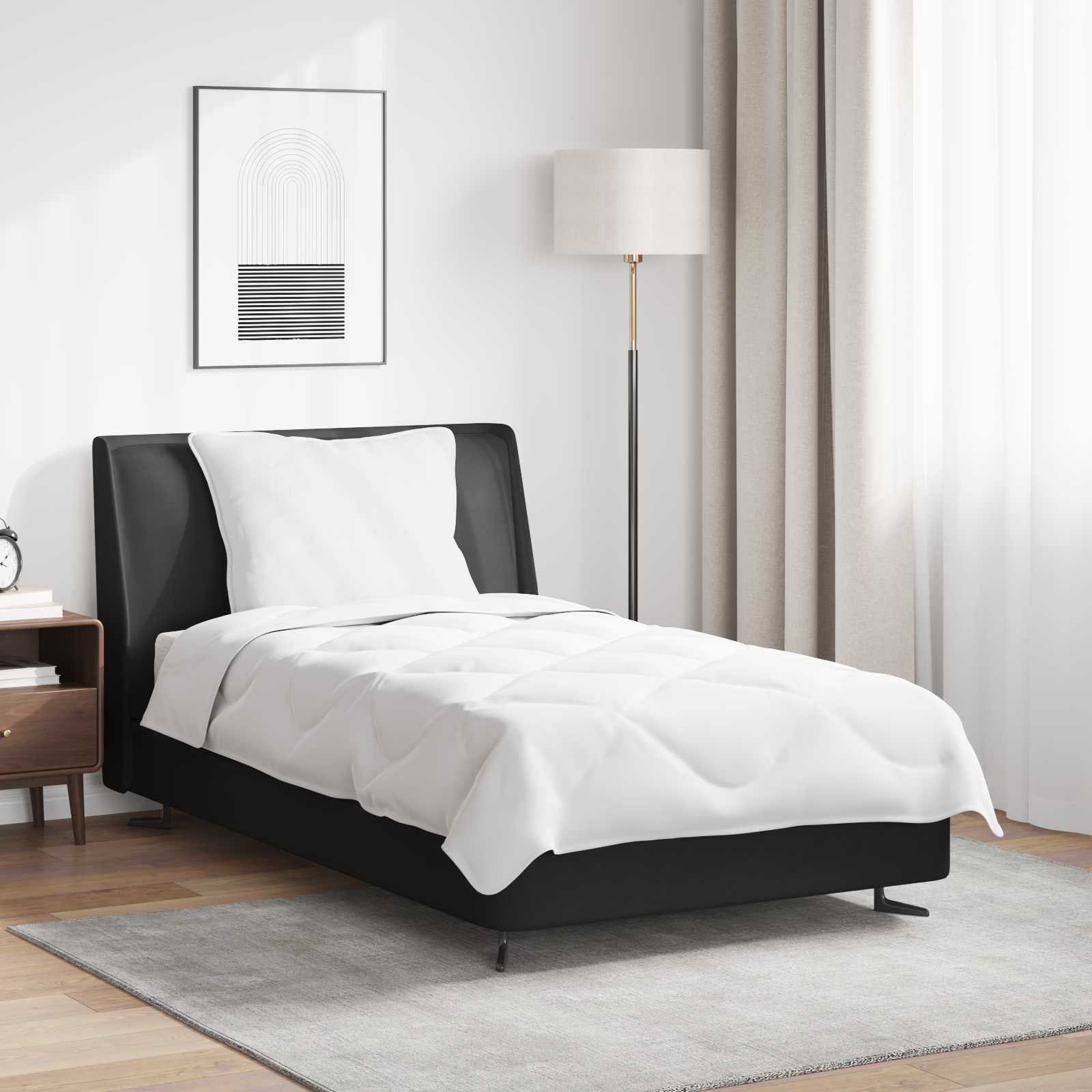 Piumone Estivo con cuscino 2 pz Bianco Microfibra