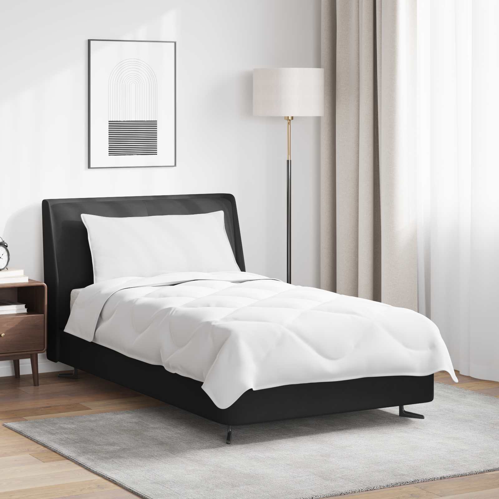 Piumone Estivo con cuscino 2 pz Bianco Microfibra