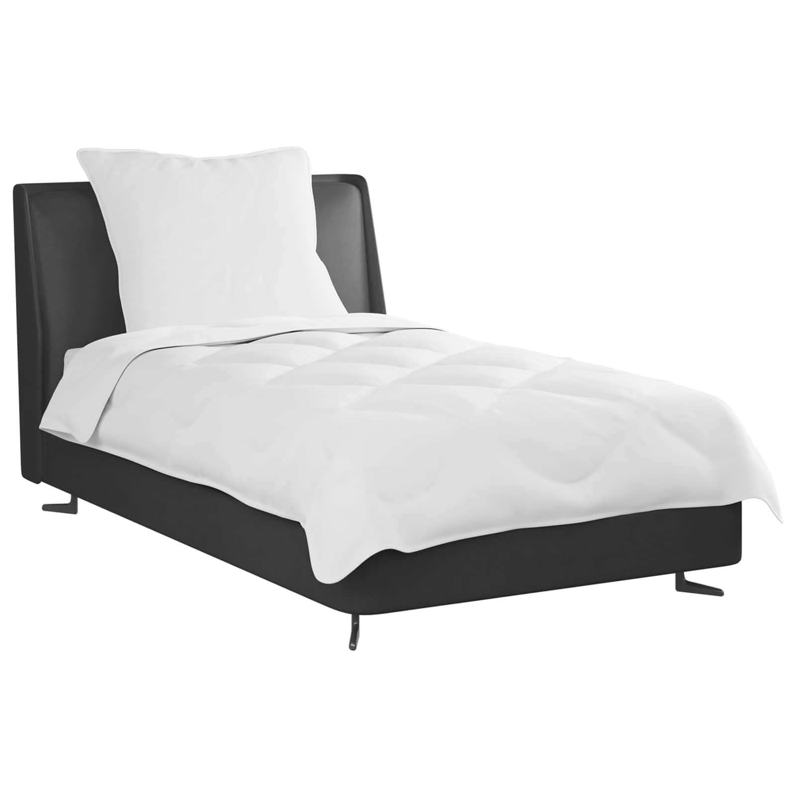 Set di Piumoni con cuscino 2 pz Bianco Microfibra