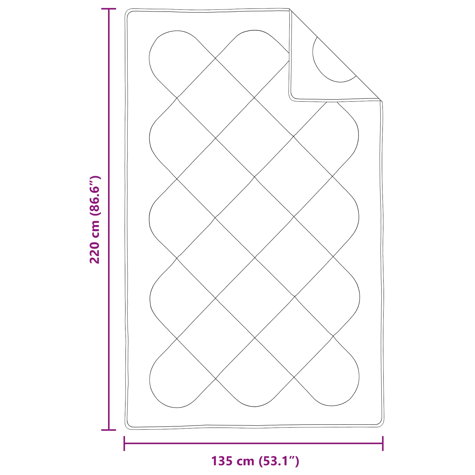 Set di Piumoni con cuscino 2 pz Bianco Microfibra