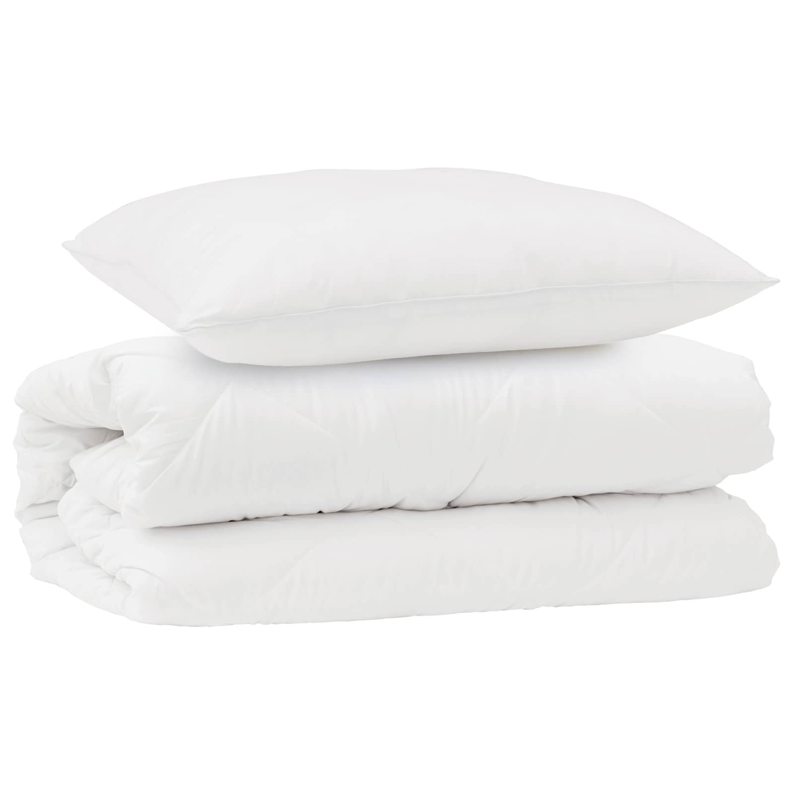 Set di Piumoni con cuscino 2 pz Bianco Microfibra